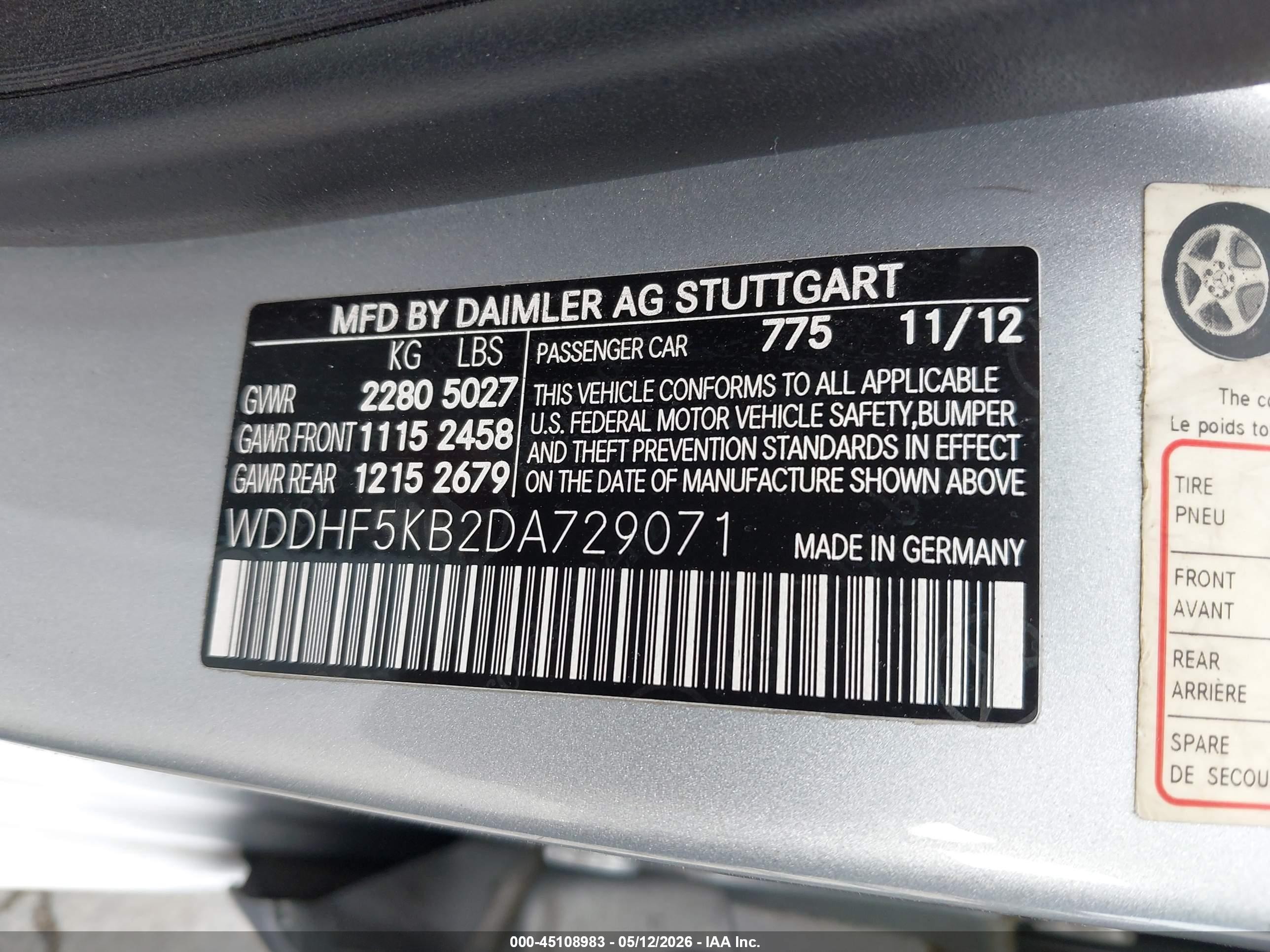 2013 Mercedes-benz E 350   Silver vin: WDDHF5KB2DA729071