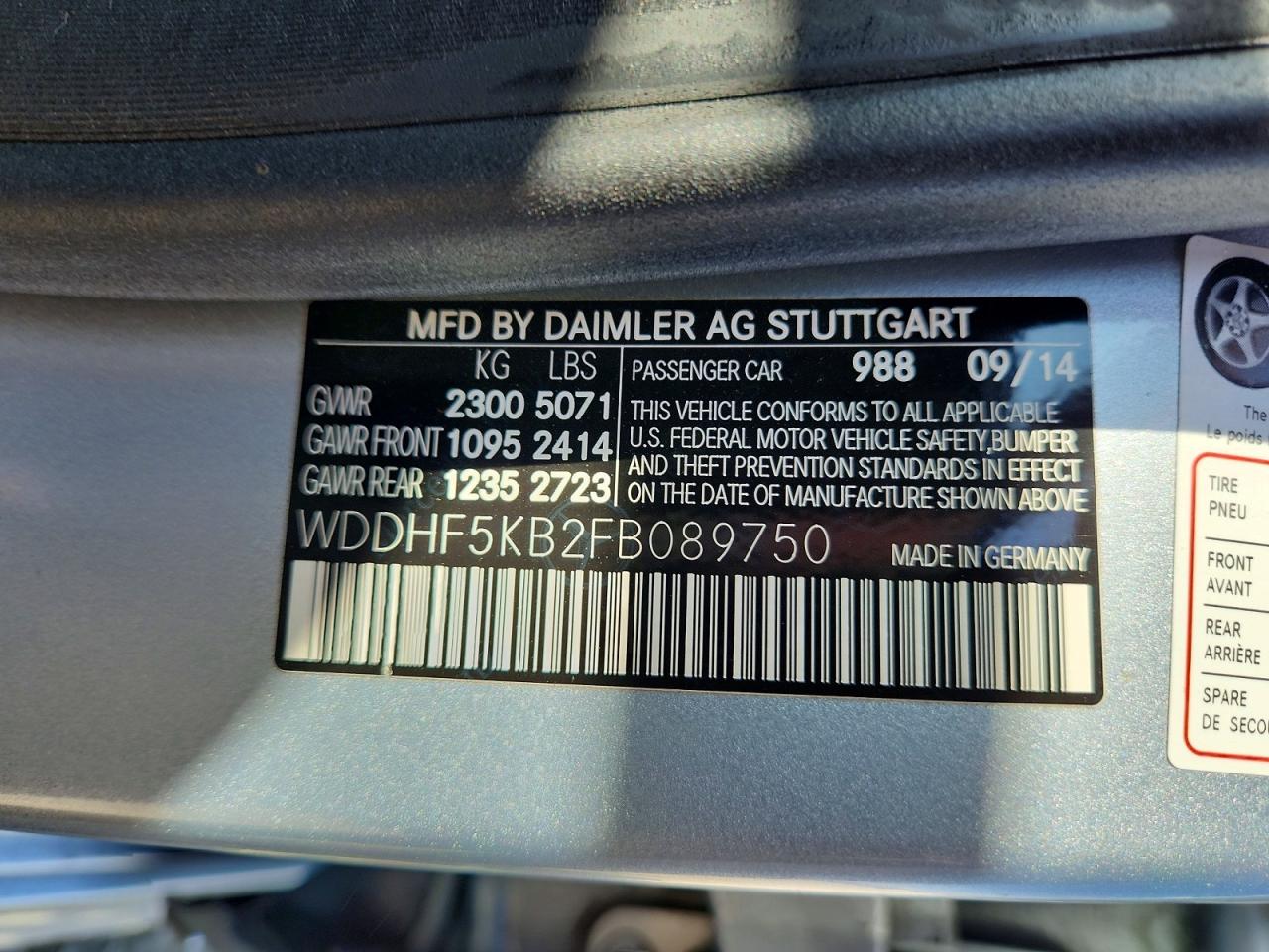 2015 Mercedes-benz E 350 Silver vin: WDDHF5KB2FB089750