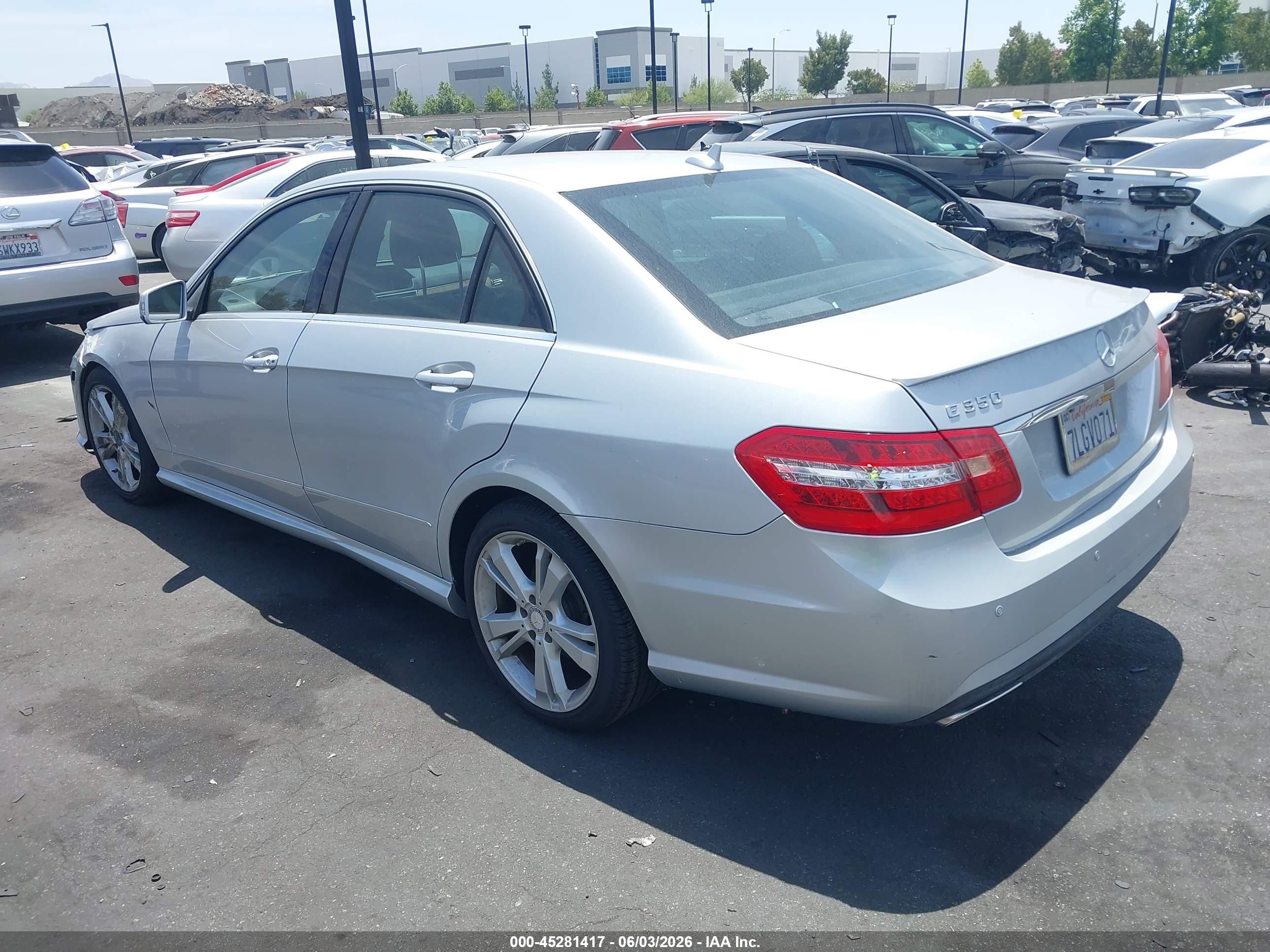 2013 Mercedes-benz E 350   Silver vin: WDDHF5KB3DA676526