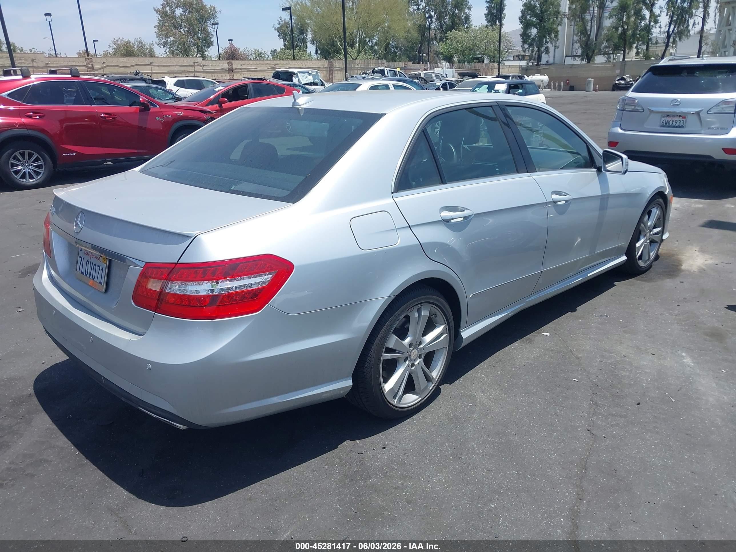 2013 Mercedes-benz E 350   Silver vin: WDDHF5KB3DA676526