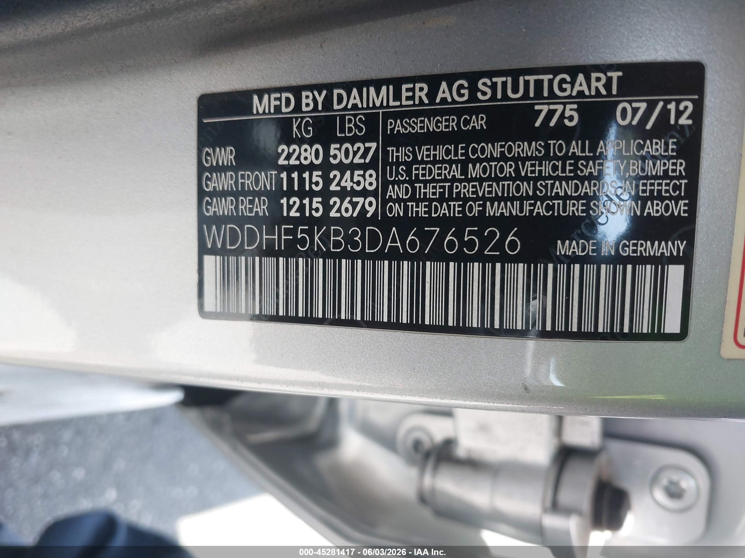 2013 Mercedes-benz E 350   Silver vin: WDDHF5KB3DA676526