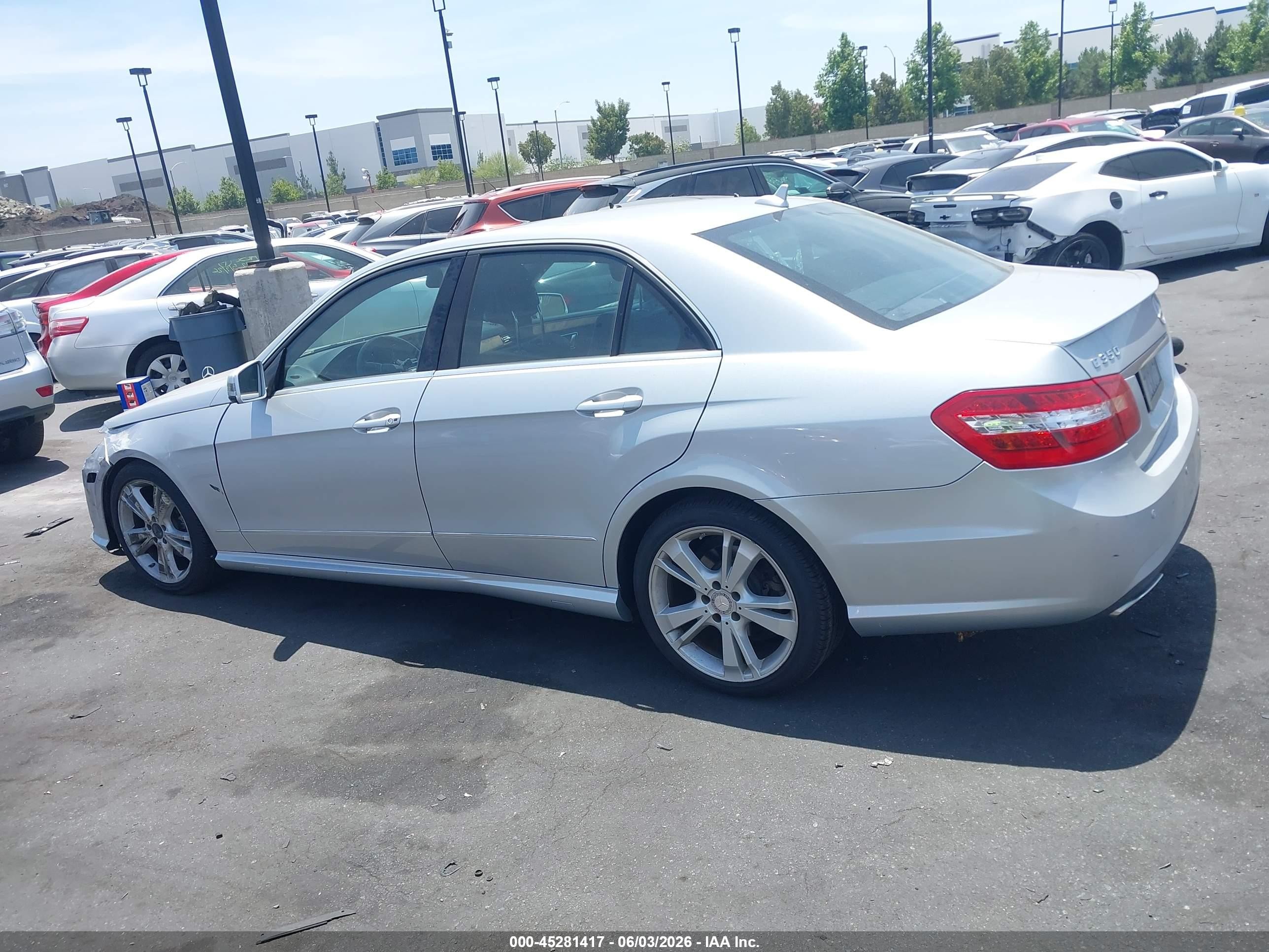 2013 Mercedes-benz E 350   Silver vin: WDDHF5KB3DA676526