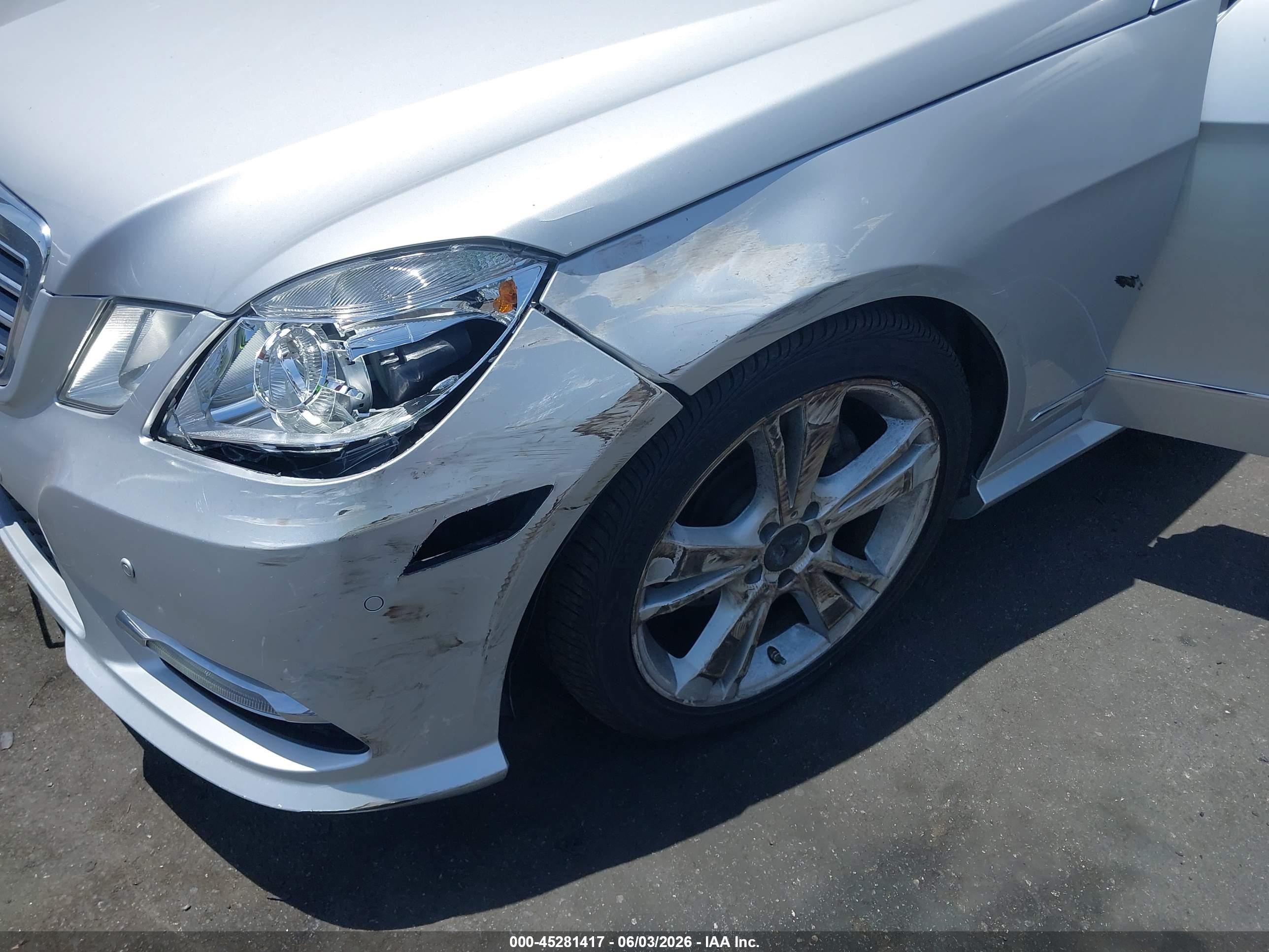 2013 Mercedes-benz E 350   Silver vin: WDDHF5KB3DA676526