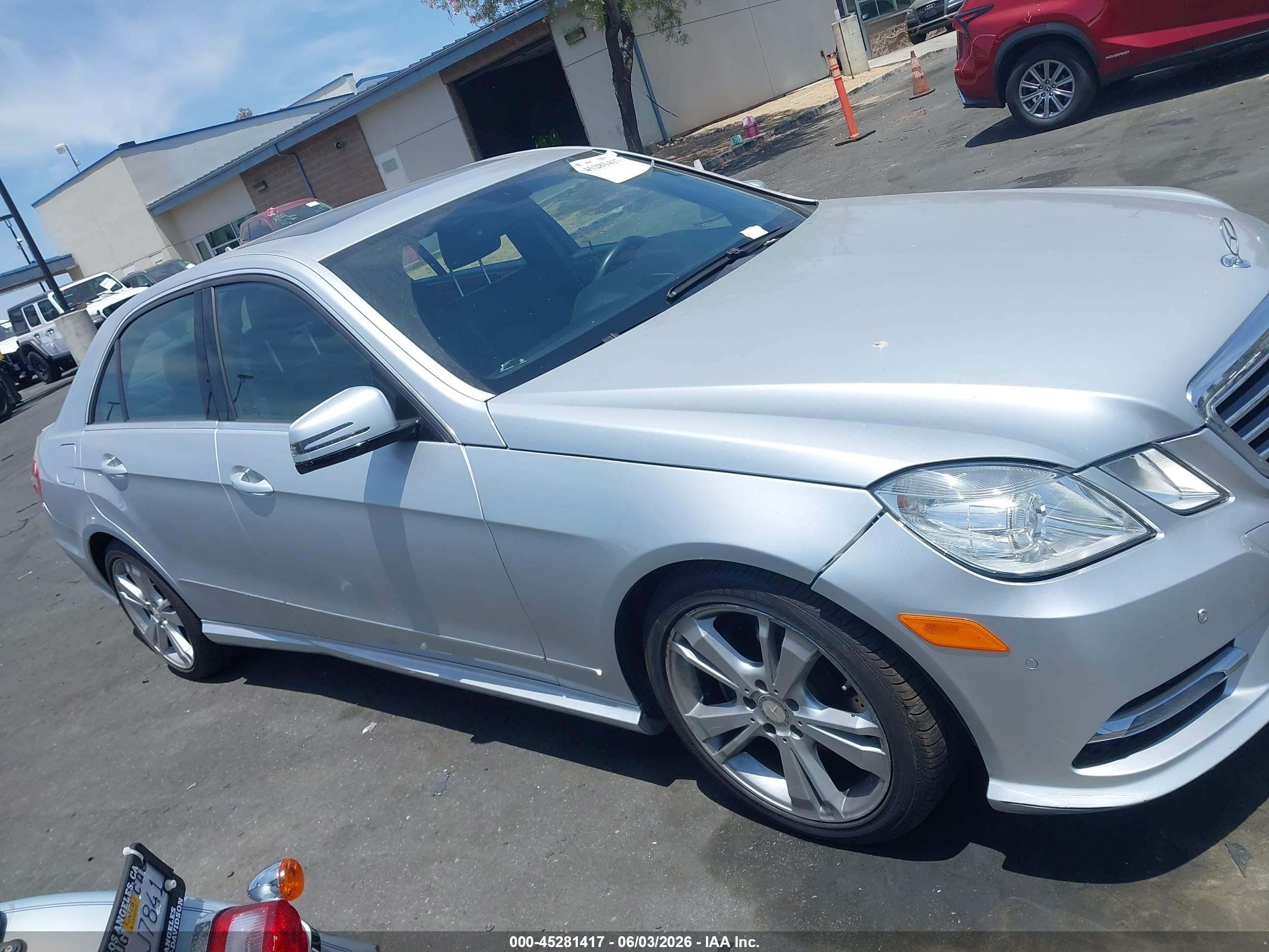 2013 Mercedes-benz E 350   Silver vin: WDDHF5KB3DA676526