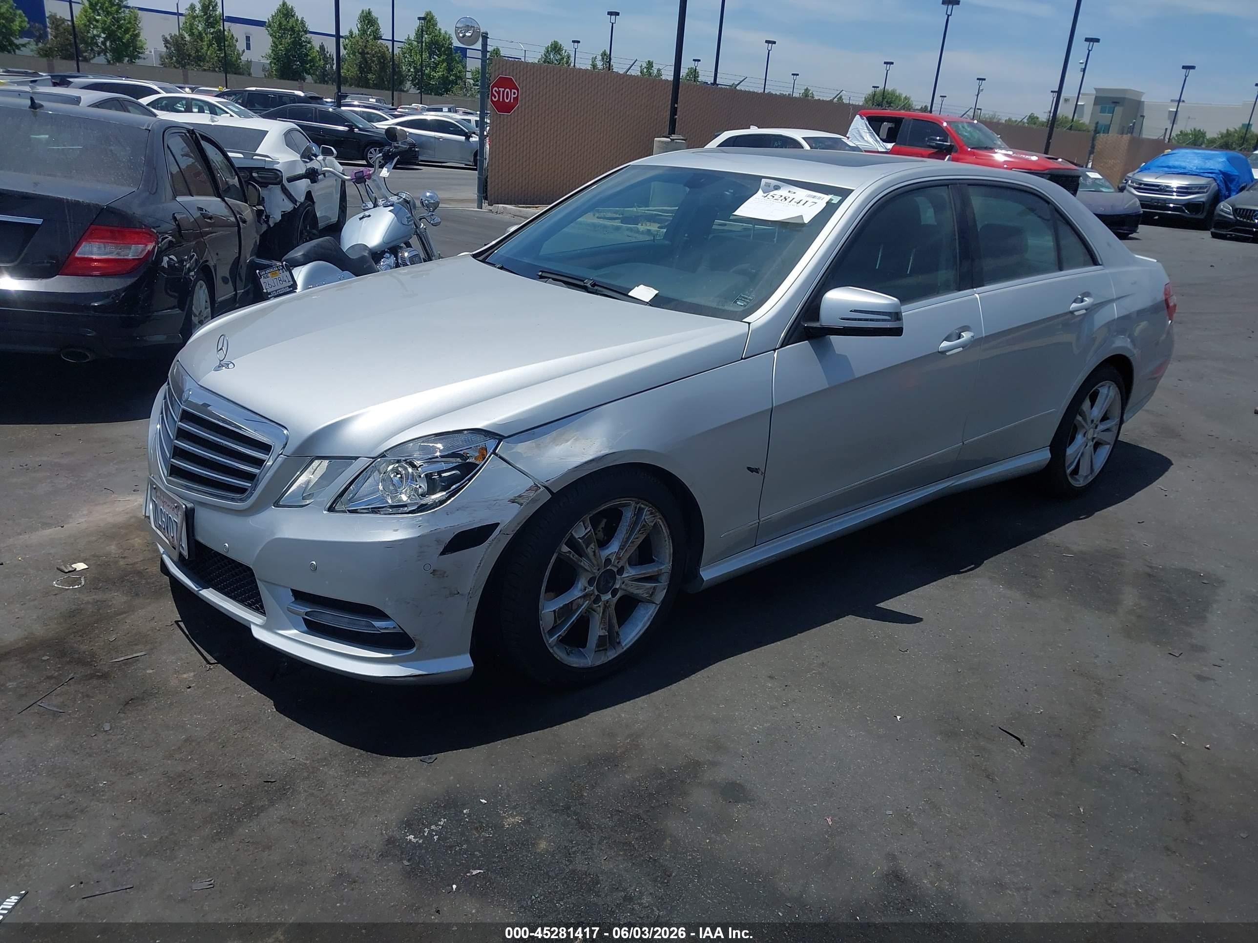 2013 Mercedes-benz E 350   Silver vin: WDDHF5KB3DA676526