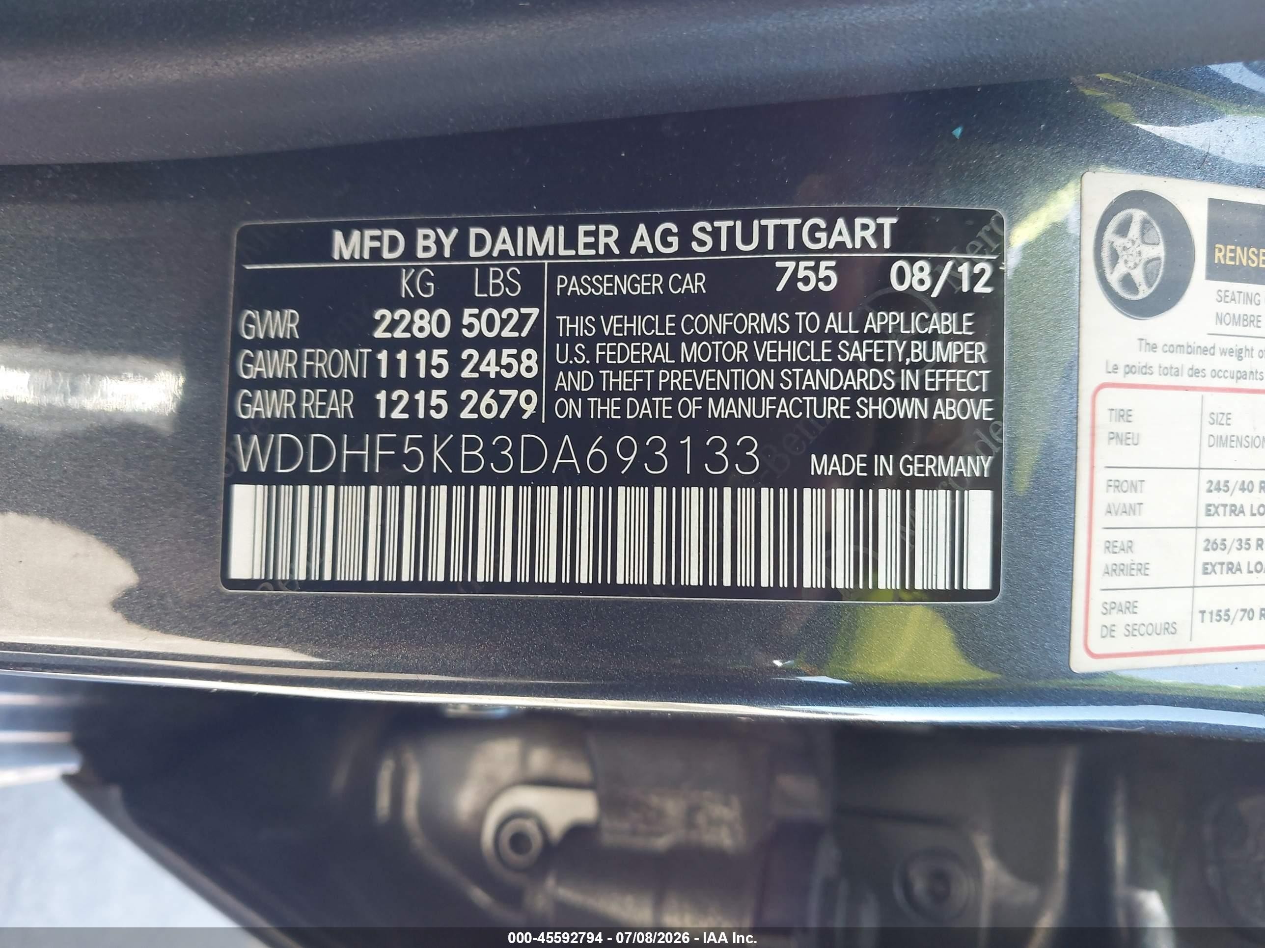 2013 Mercedes-benz E 350   Gray vin: WDDHF5KB3DA693133