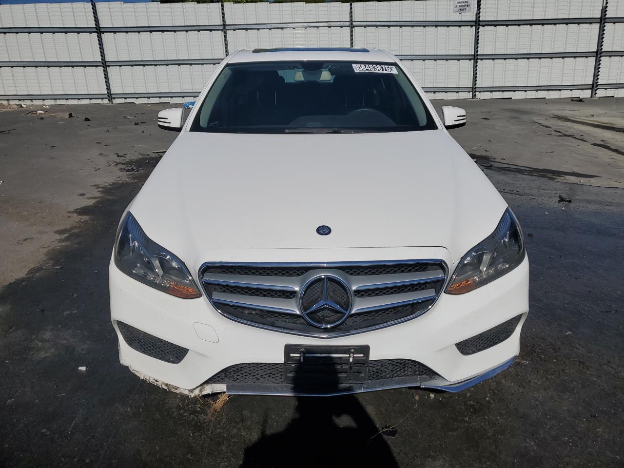 2014 Mercedes-benz E 350 White vin: WDDHF5KB3EA892121 Damage: Front Bumper Molding, Broken, Replacement Required