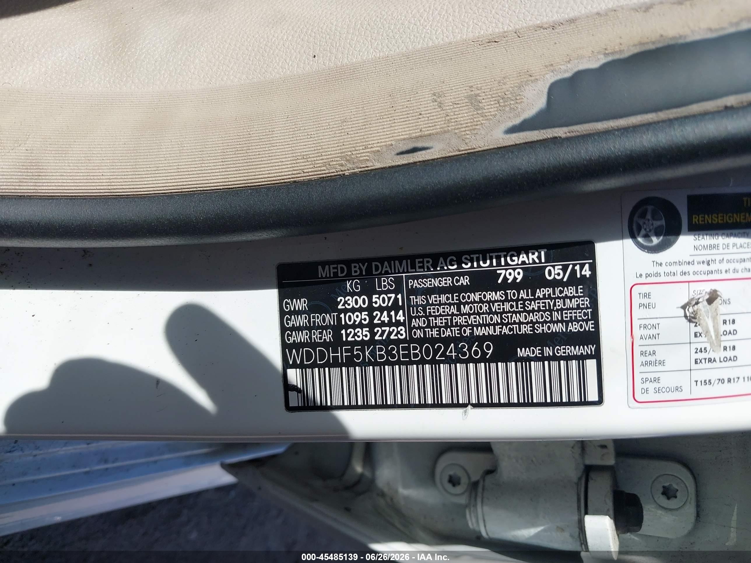 2014 Mercedes-benz E 350   Белый vin: WDDHF5KB3EB024369