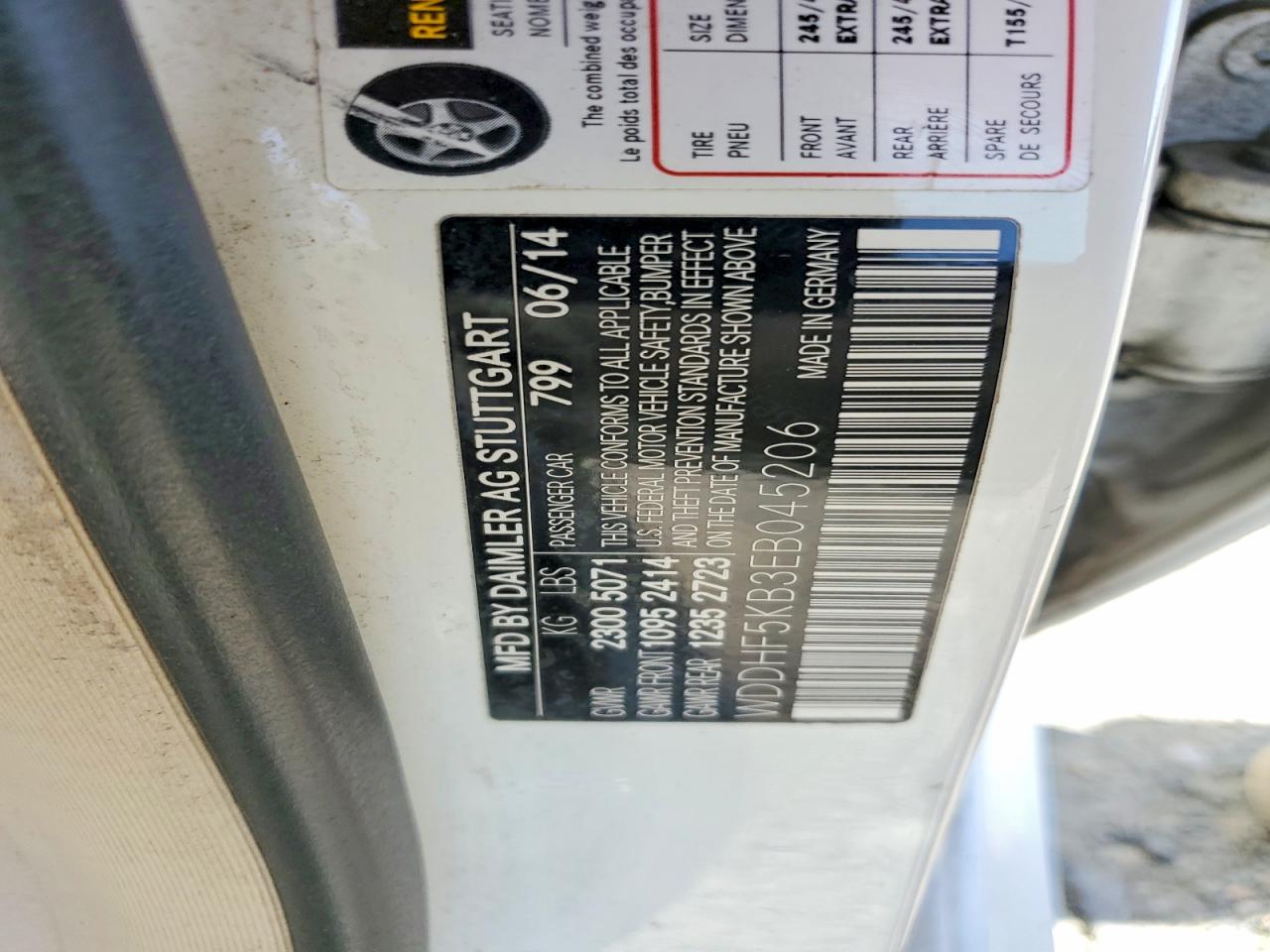 2014 Mercedes-benz E 350 Белый vin: WDDHF5KB3EB045206