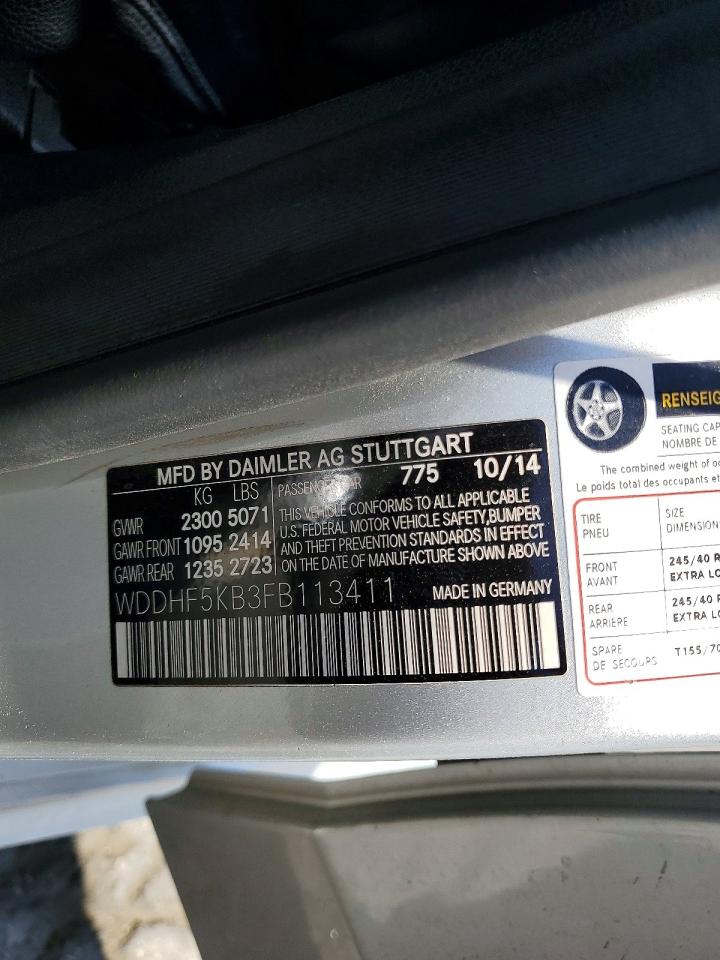 2015 Mercedes-benz E 350 Серебряный vin: WDDHF5KB3FB113411