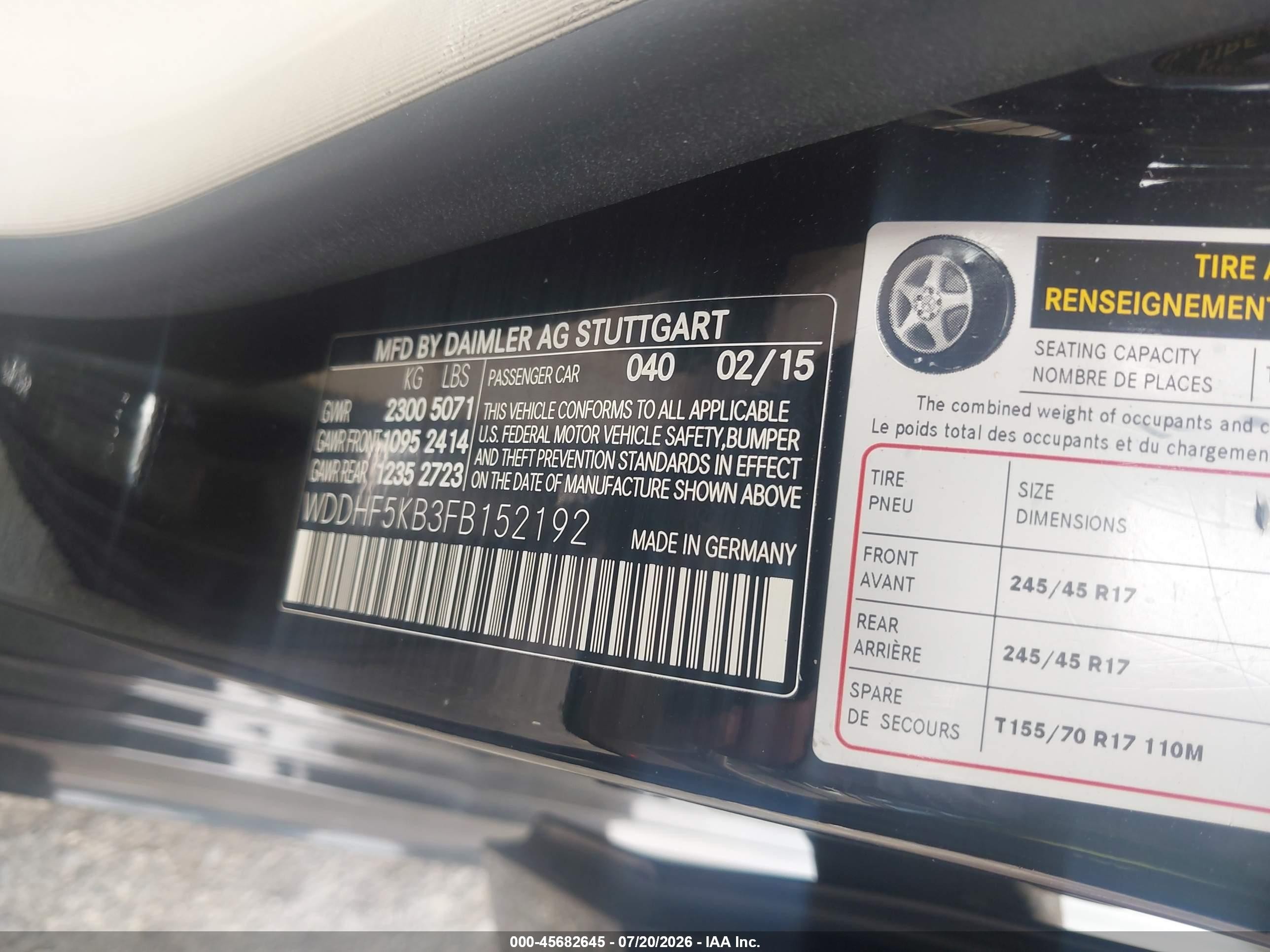 2015 Mercedes-benz E 350   Black vin: WDDHF5KB3FB152192