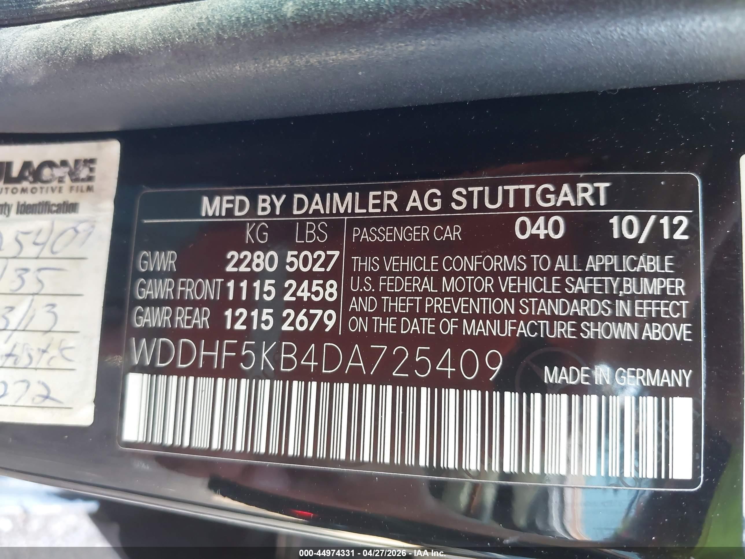 2013 Mercedes-benz E 350   Black vin: WDDHF5KB4DA725409