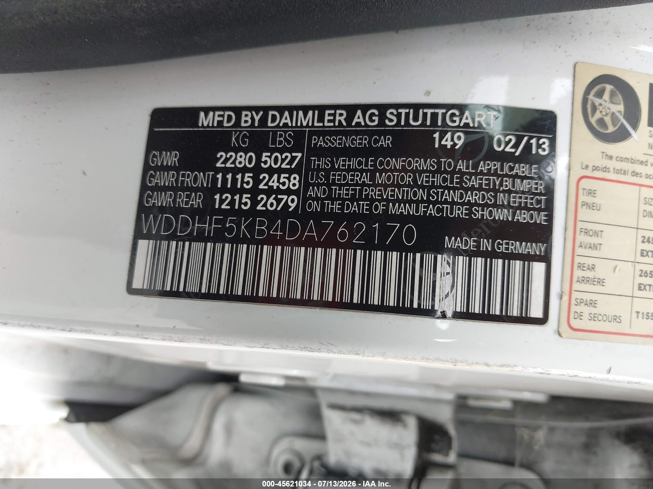 2013 Mercedes-benz E 350   White vin: WDDHF5KB4DA762170