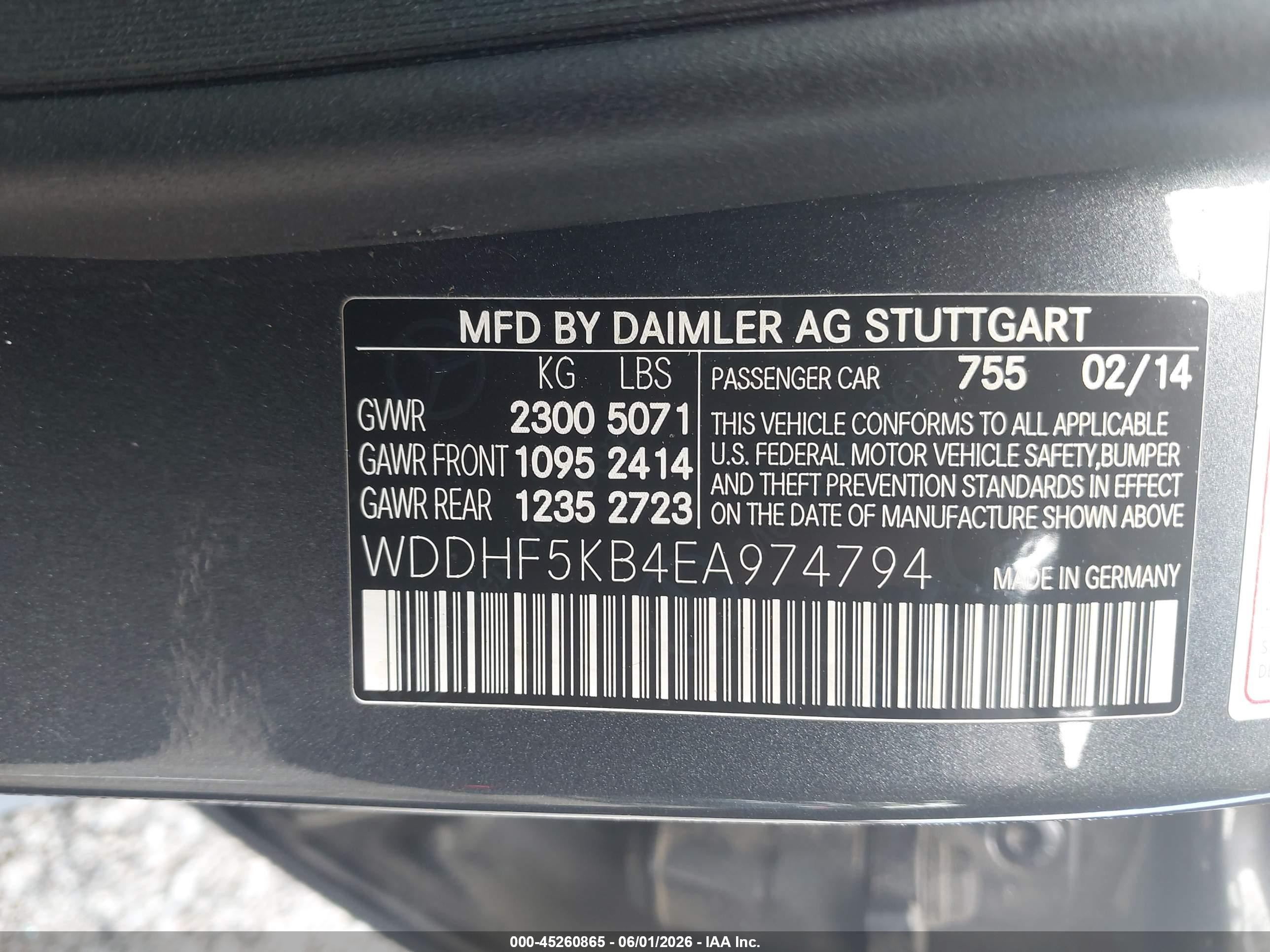 2014 Mercedes-benz E 350   Gray vin: WDDHF5KB4EA974794