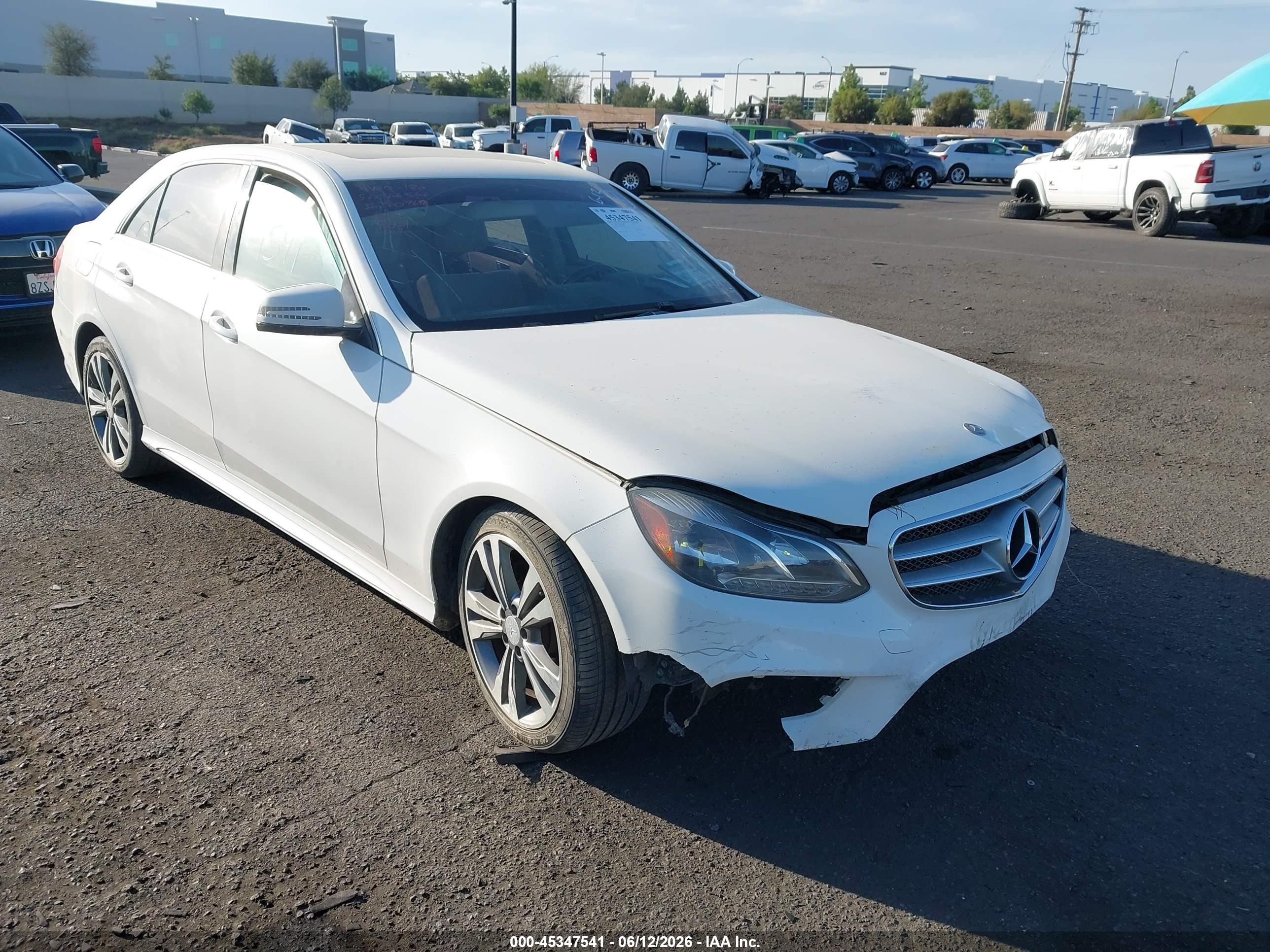 2014 Mercedes-benz E 350   White vin: WDDHF5KB4EB026938