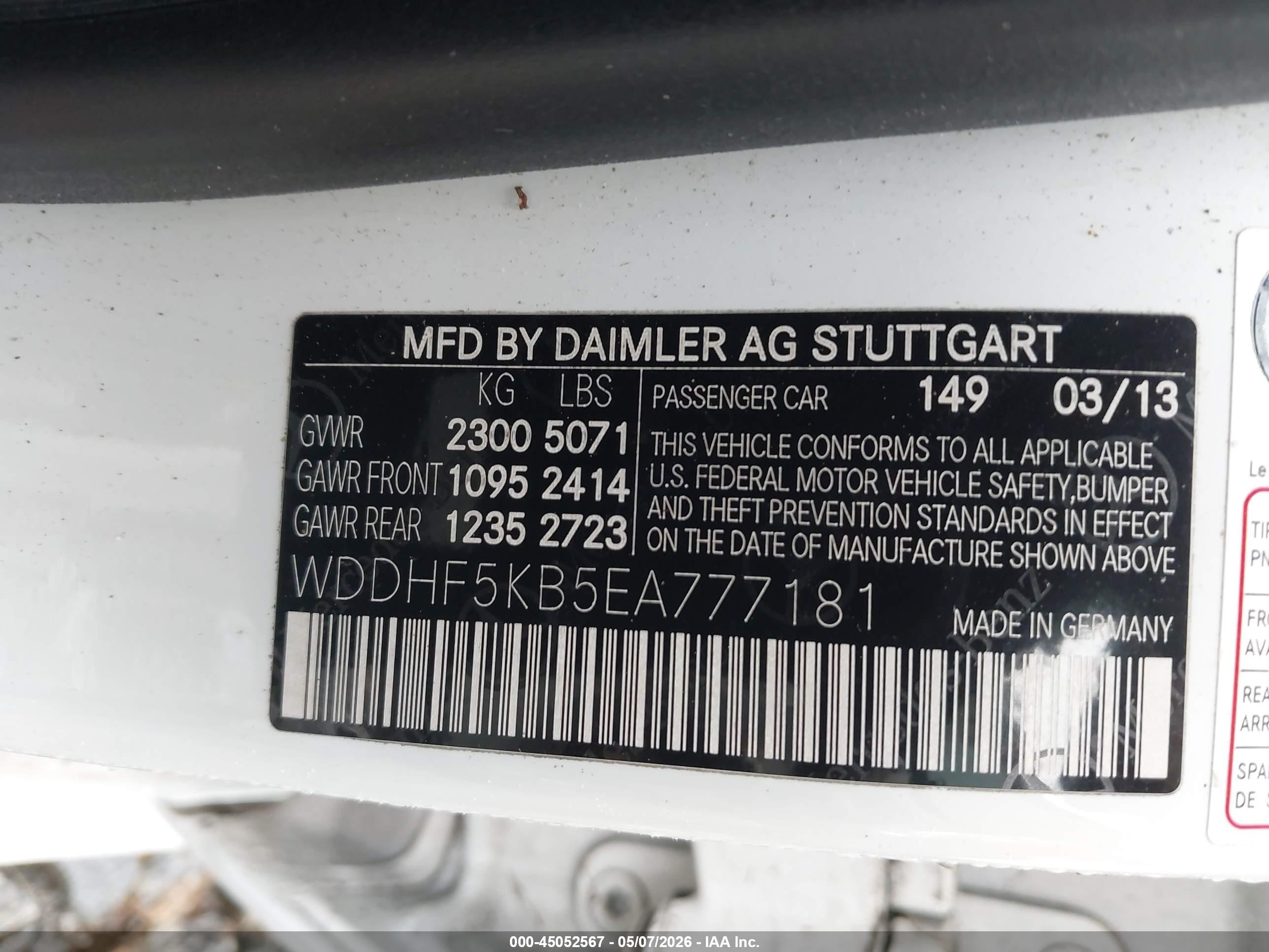 2014 Mercedes-benz E 350   Белый vin: WDDHF5KB5EA777181