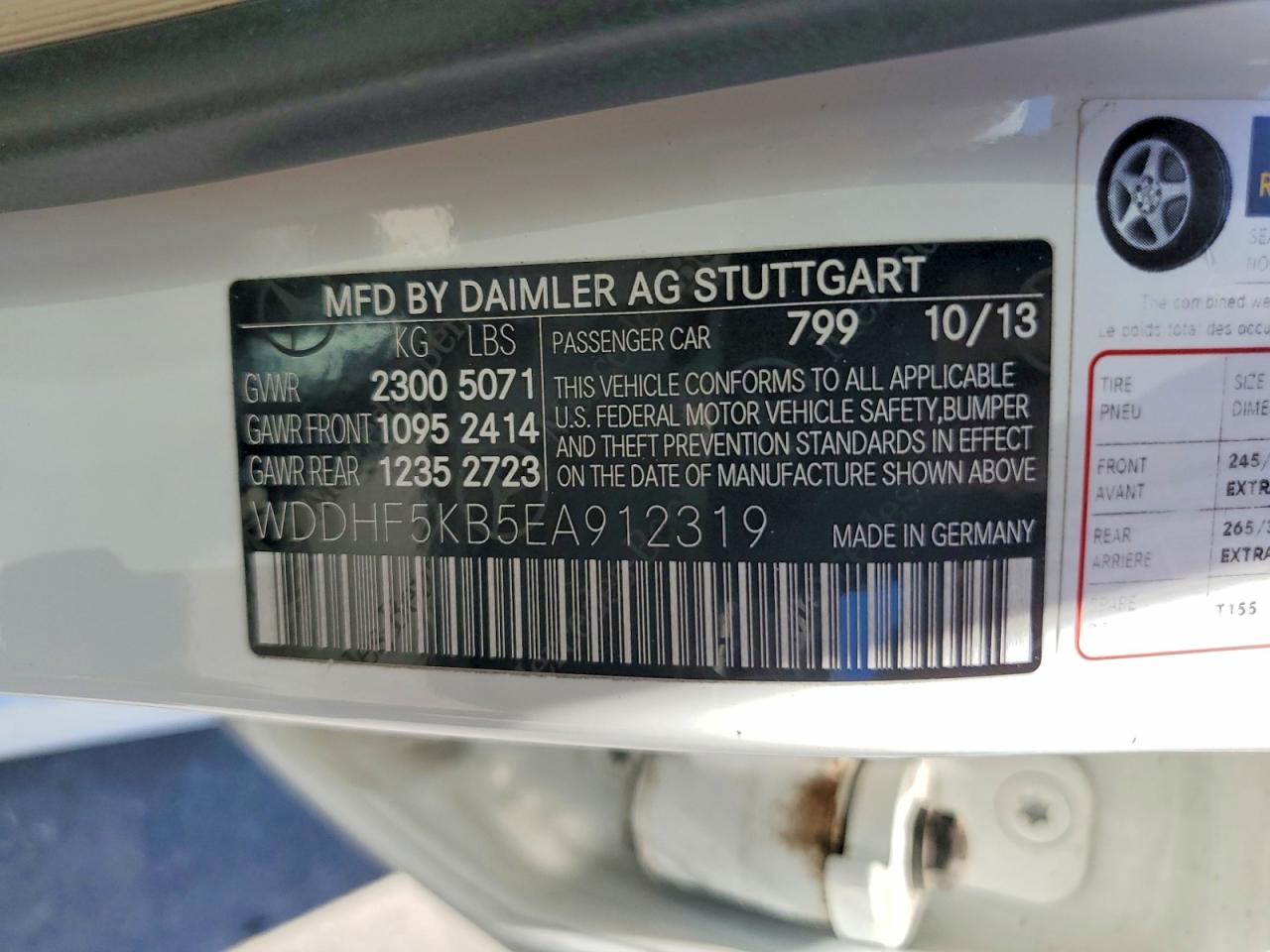 2014 Mercedes-benz E 350 White vin: WDDHF5KB5EA912319