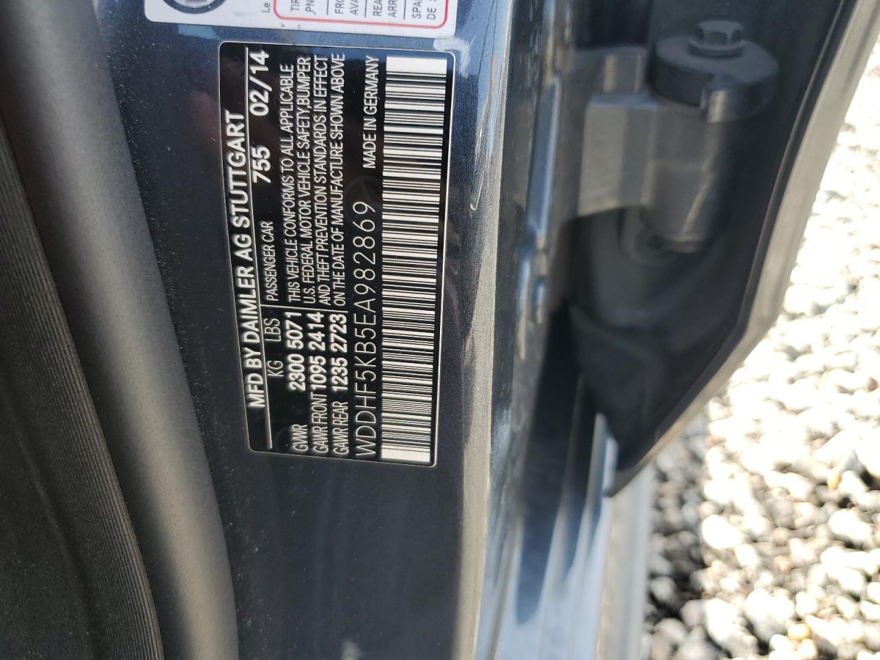 2014 Mercedes-benz E 350 Charcoal vin: WDDHF5KB5EA982869