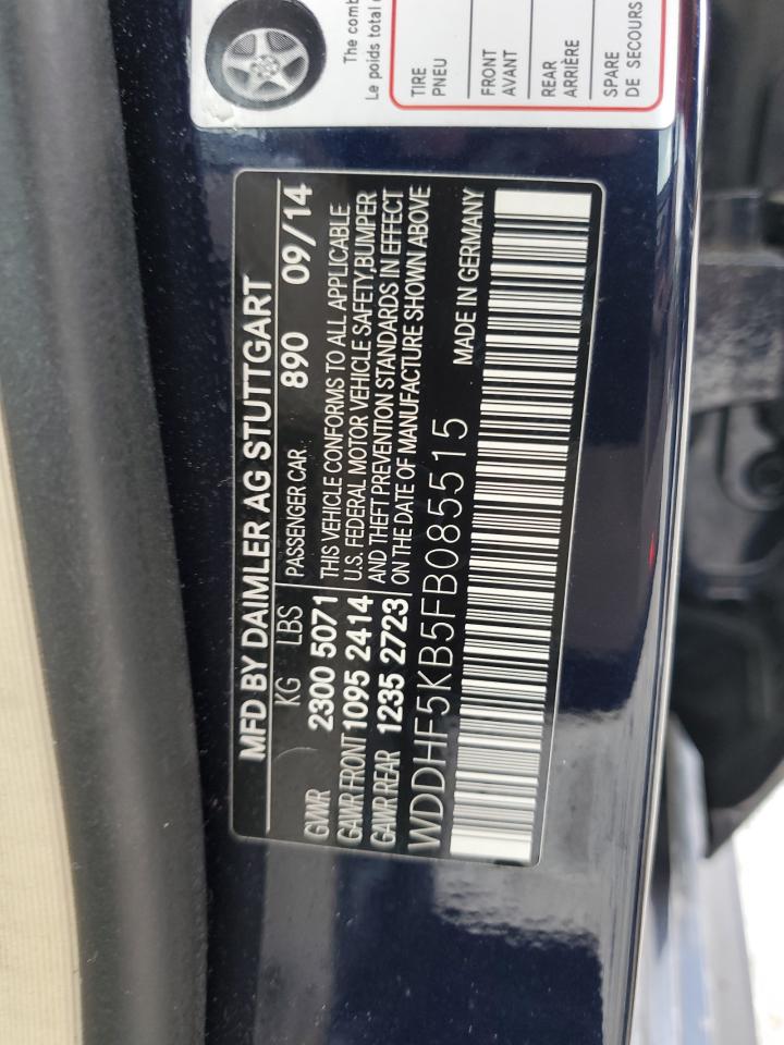 2015 Mercedes-benz E 350 Blue vin: WDDHF5KB5FB085515
