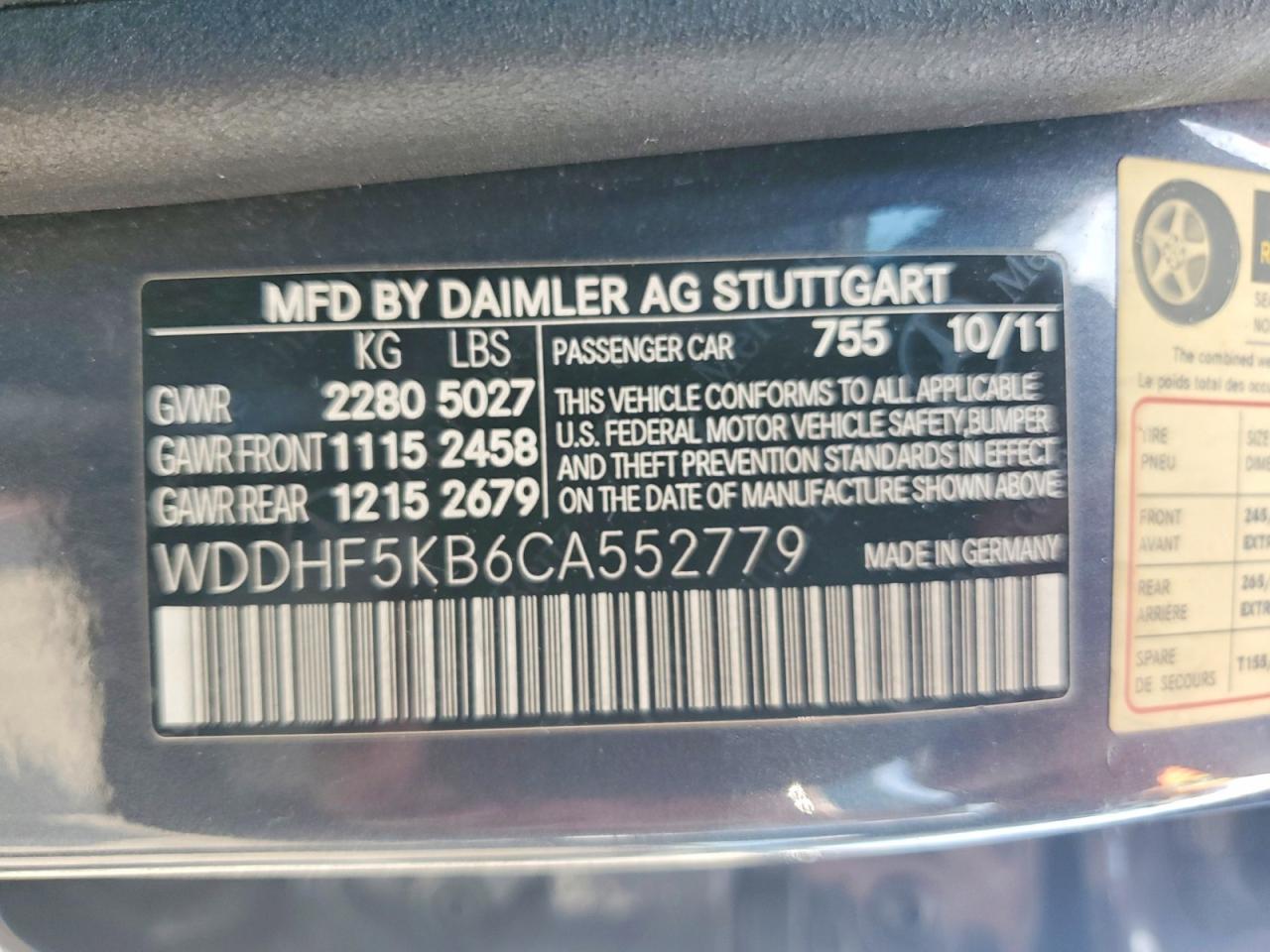 2012 Mercedes-benz E 350 Gray vin: WDDHF5KB6CA552779