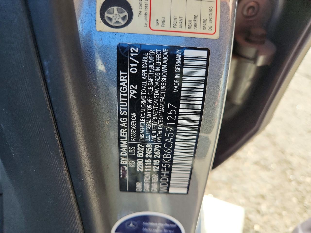2012 Mercedes-benz E 350 Gray vin: WDDHF5KB6CA591257