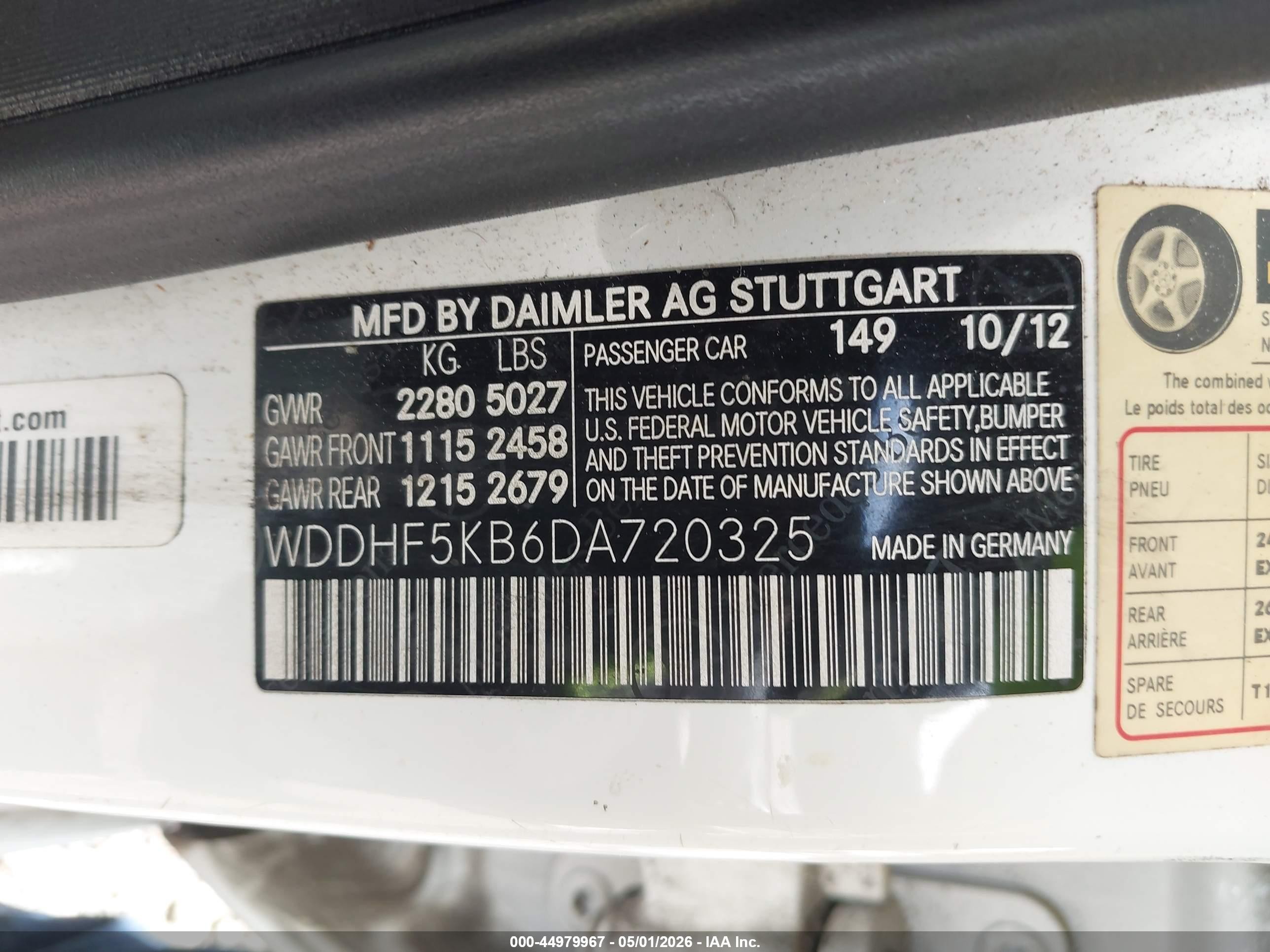 2013 Mercedes-benz E 350   White vin: WDDHF5KB6DA720325