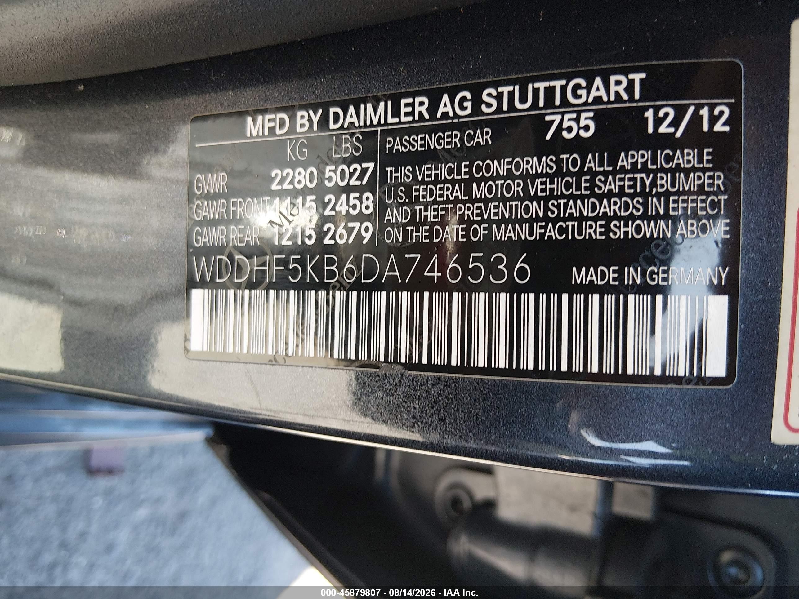 2013 Mercedes-benz E 350   Blue vin: WDDHF5KB6DA746536