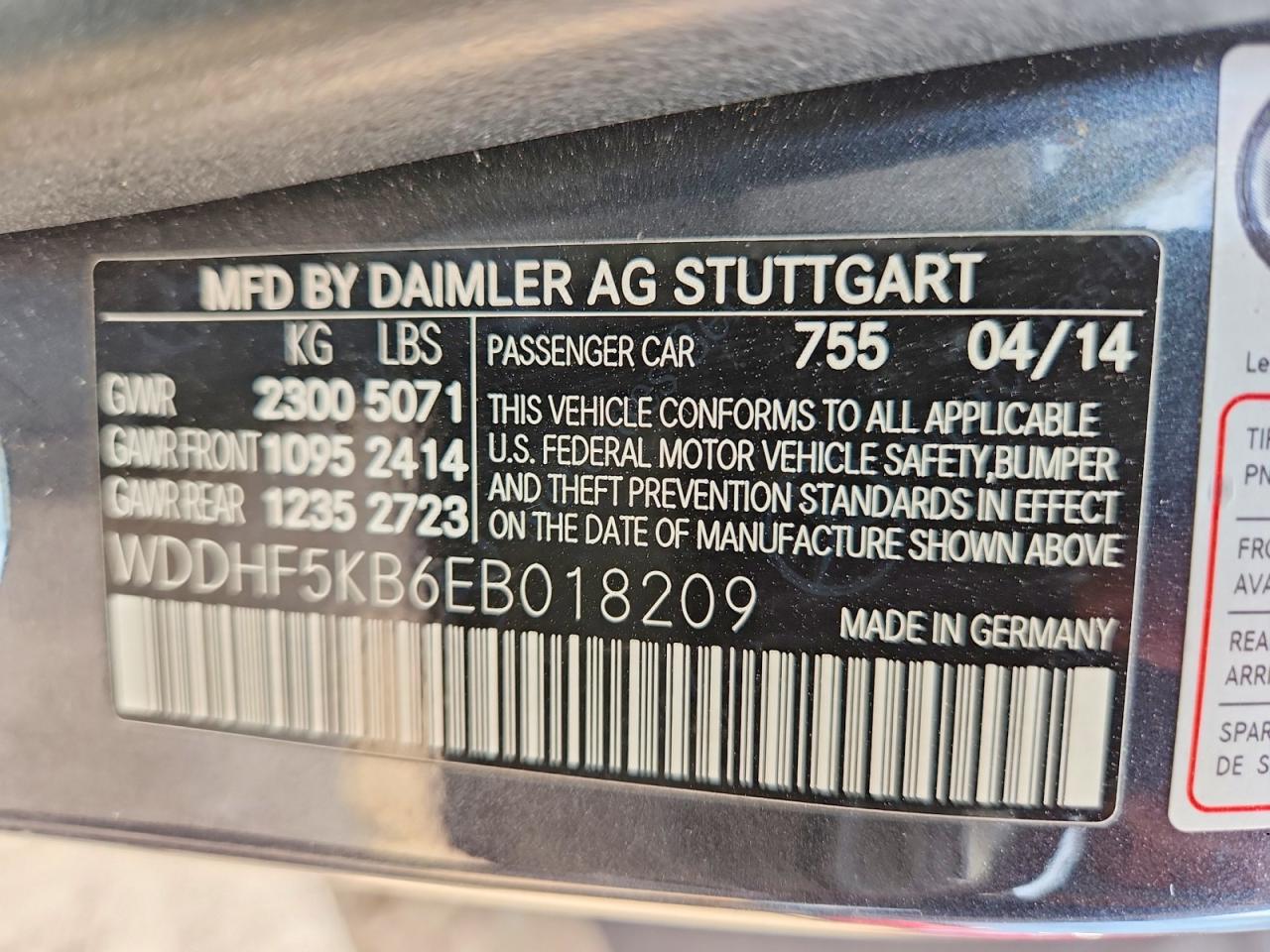 2014 Mercedes-benz E 350 Gray vin: WDDHF5KB6EB018209