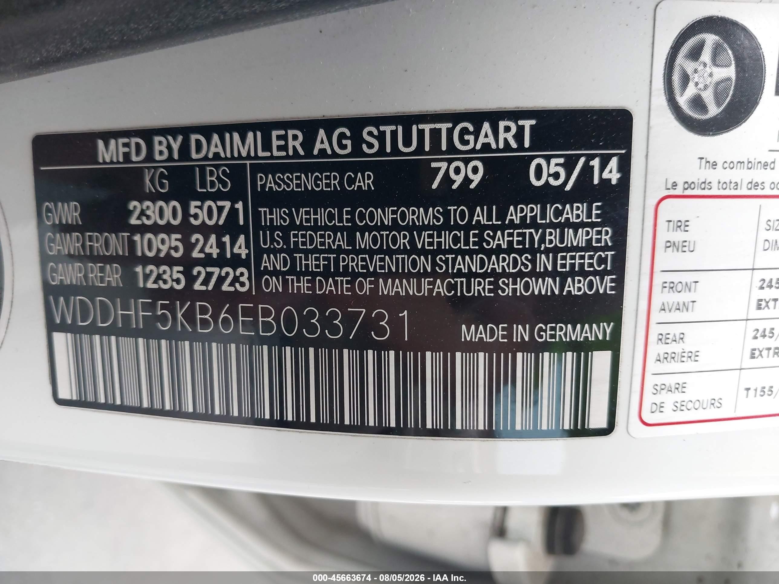 2014 Mercedes-benz E 350 Белый vin: WDDHF5KB6EB033731