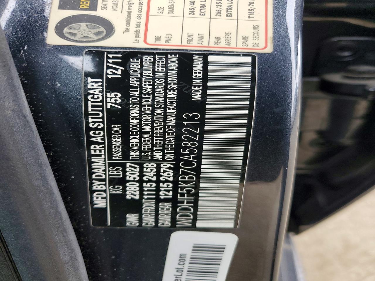 2012 Mercedes-benz E 350 Charcoal vin: WDDHF5KB7CA582213