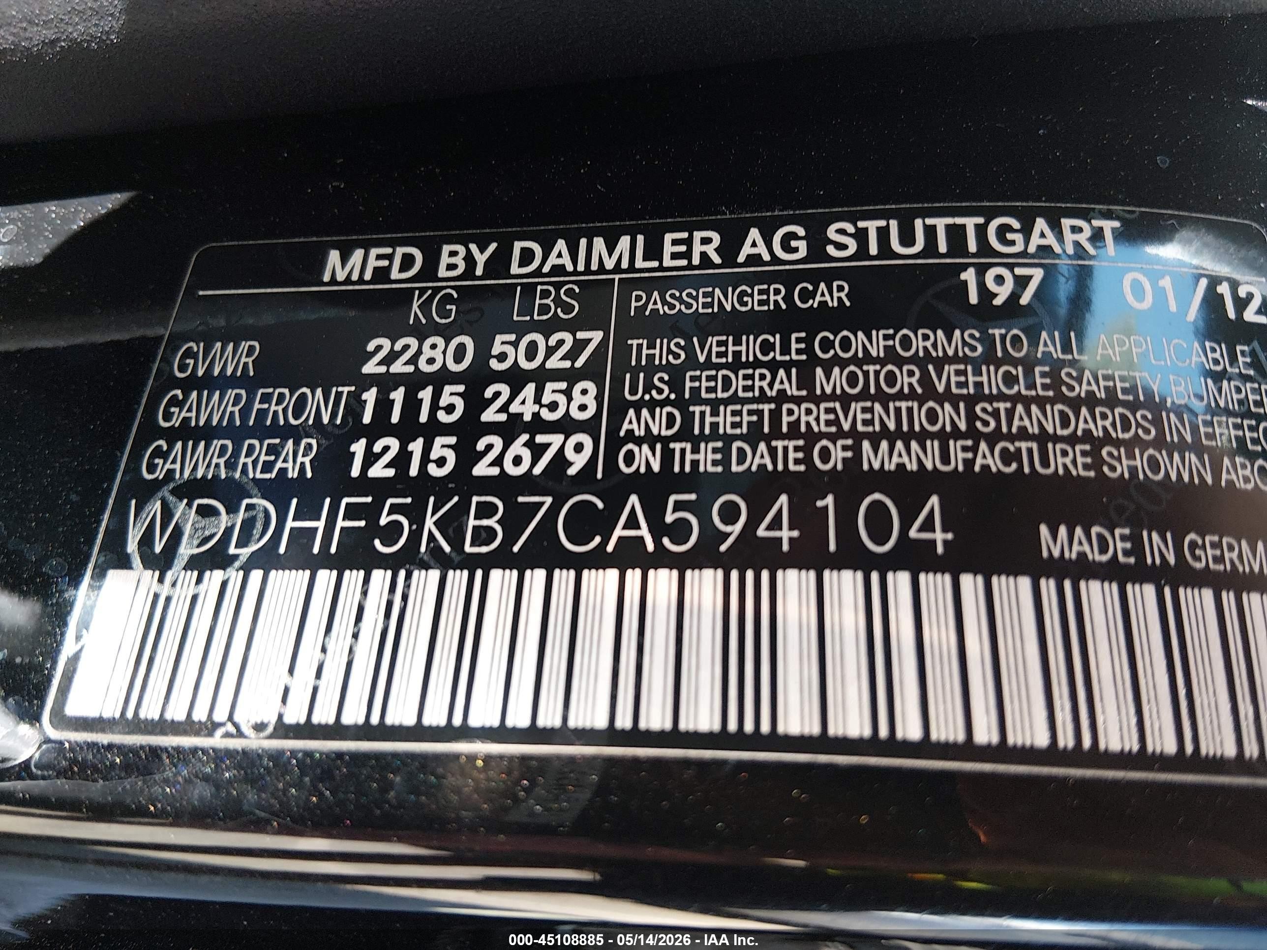 2012 Mercedes-benz E 350   Black vin: WDDHF5KB7CA594104