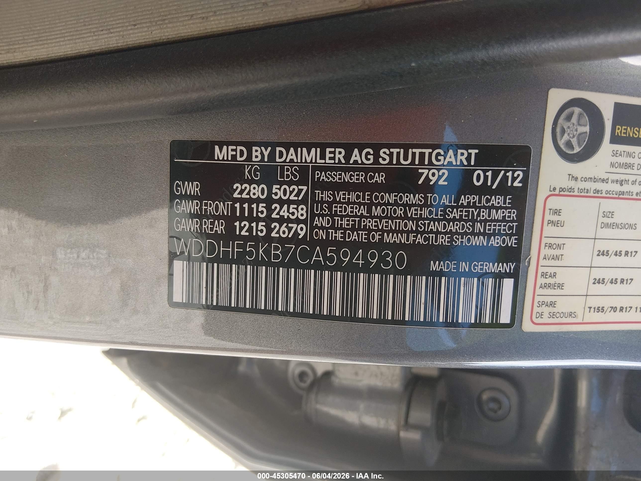 2012 Mercedes-benz E 350   Gray vin: WDDHF5KB7CA594930