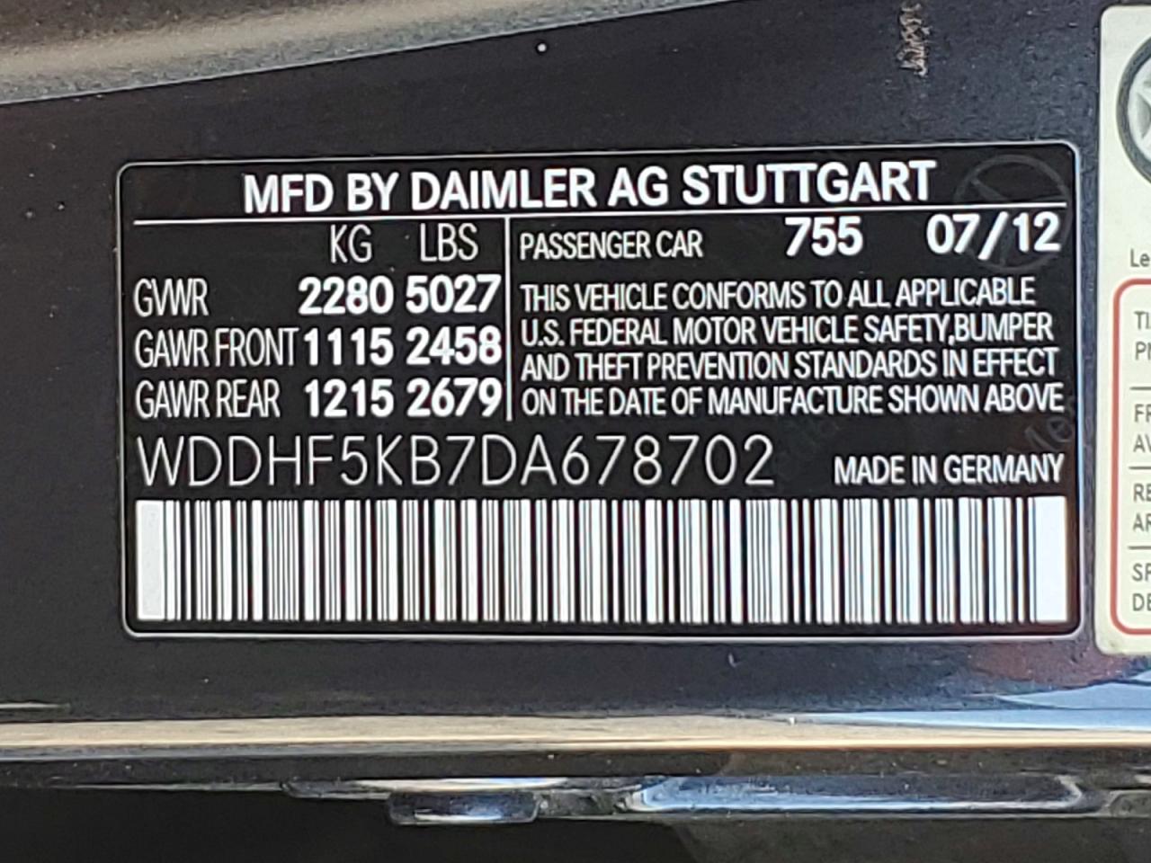 2013 Mercedes-benz E 350 Charcoal vin: WDDHF5KB7DA678702