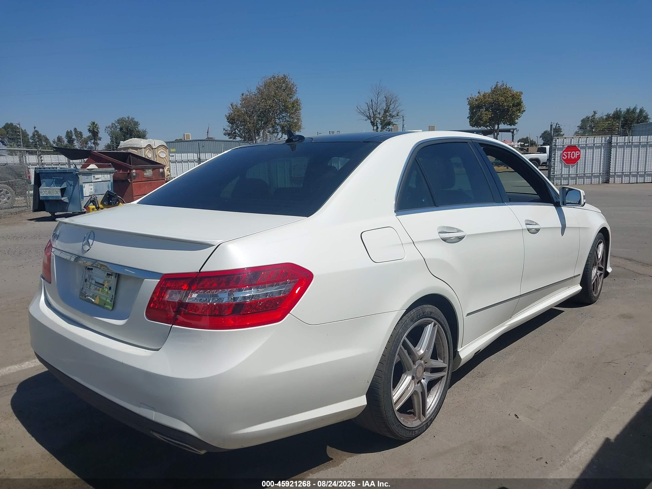 2013 Mercedes-benz E 350   White vin: WDDHF5KB7DA723573
