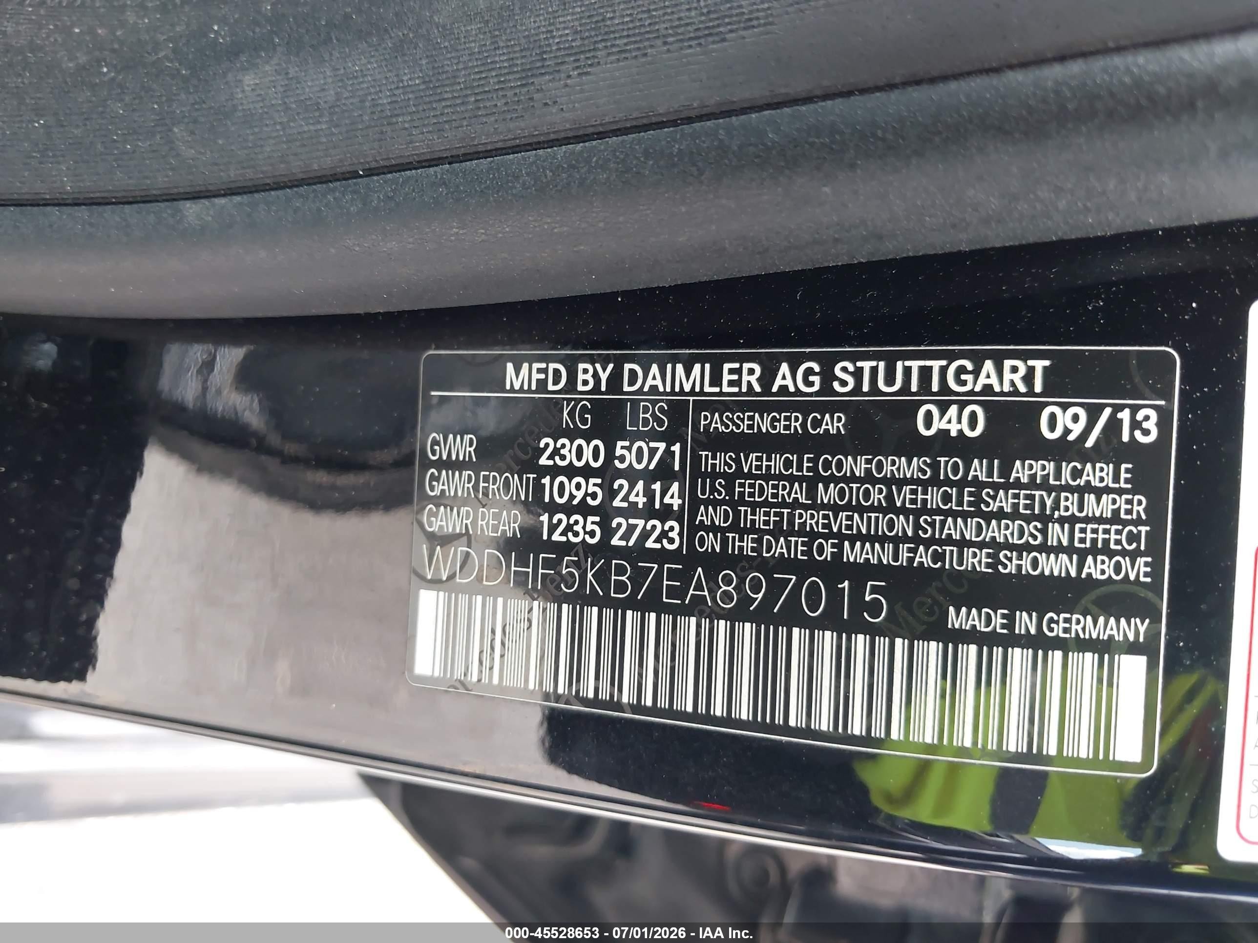 2014 Mercedes-benz E 350   Black vin: WDDHF5KB7EA897015