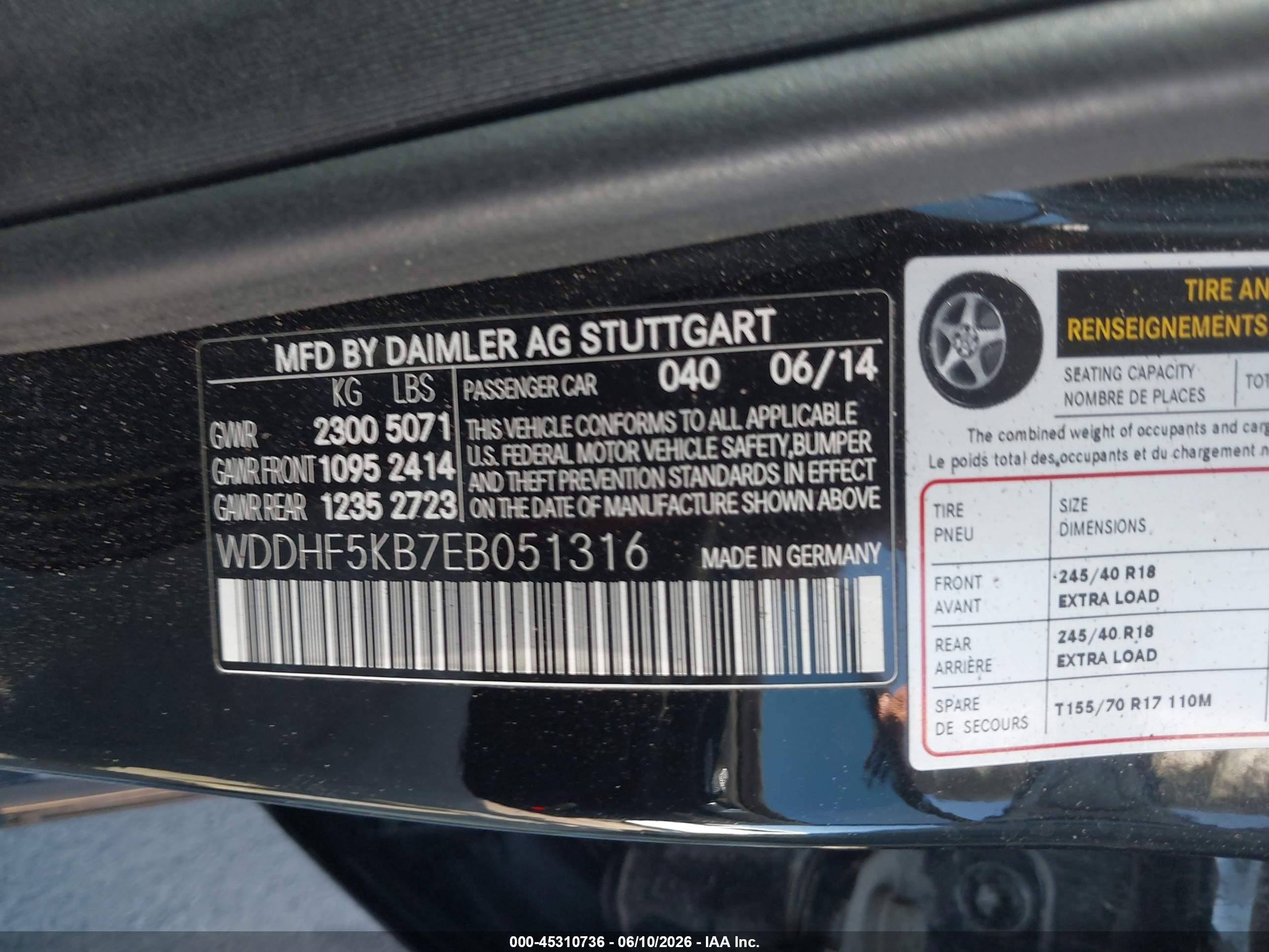 2014 Mercedes-benz E 350   Black vin: WDDHF5KB7EB051316