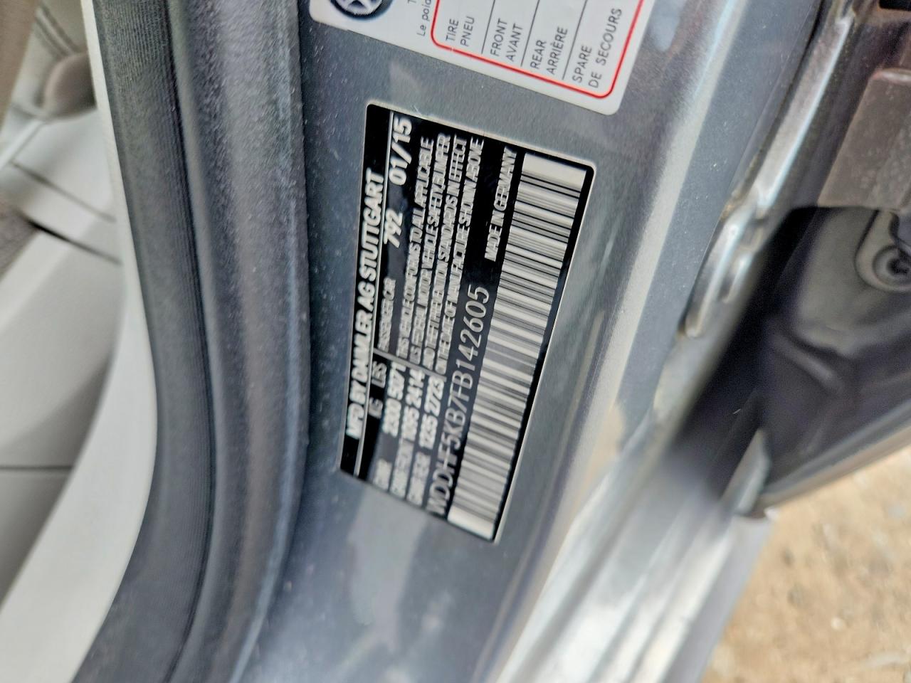 2015 Mercedes-benz E 350 Серый vin: WDDHF5KB7FB142605