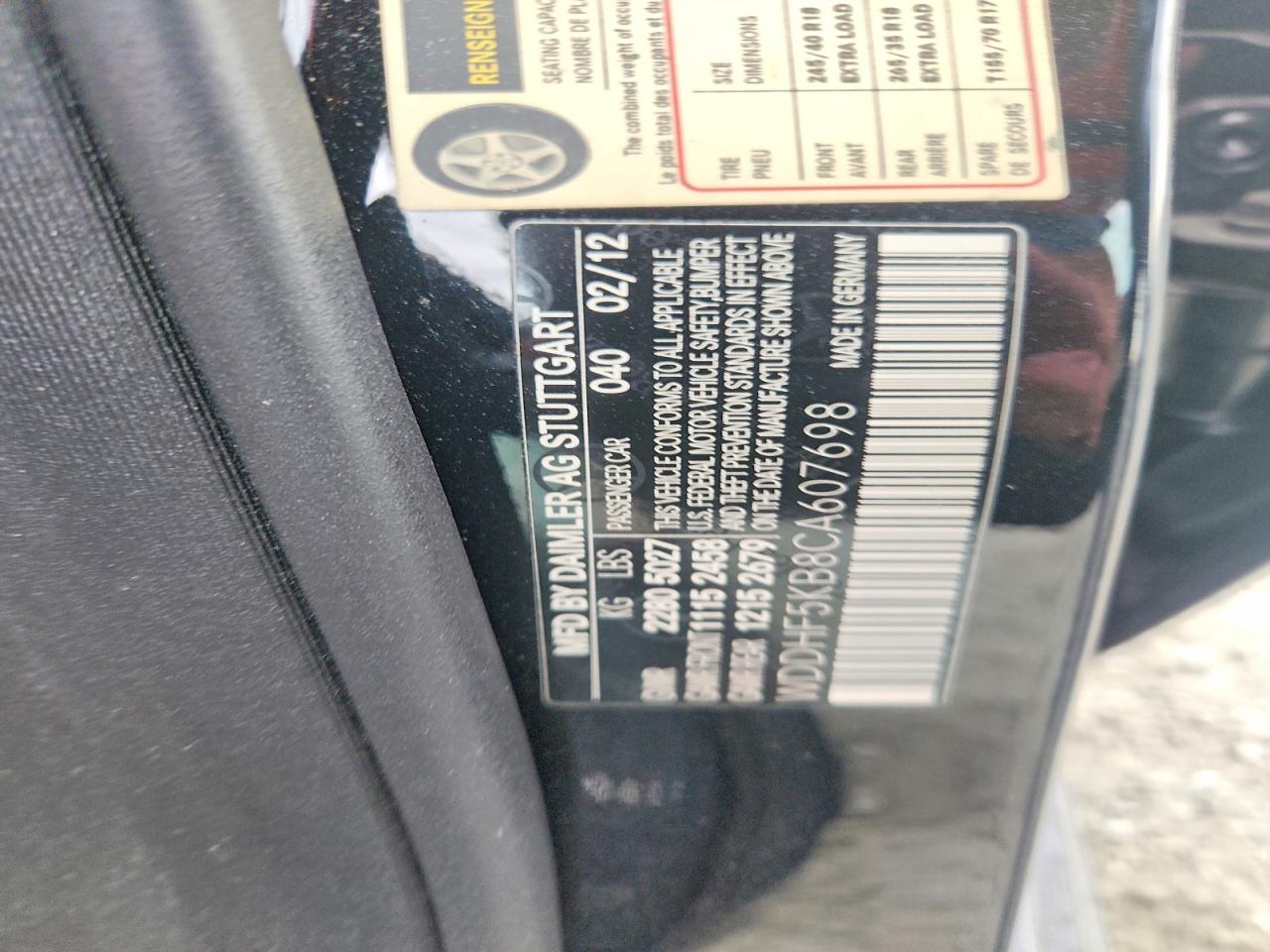 2012 Mercedes-benz E 350 Black vin: WDDHF5KB8CA607698
