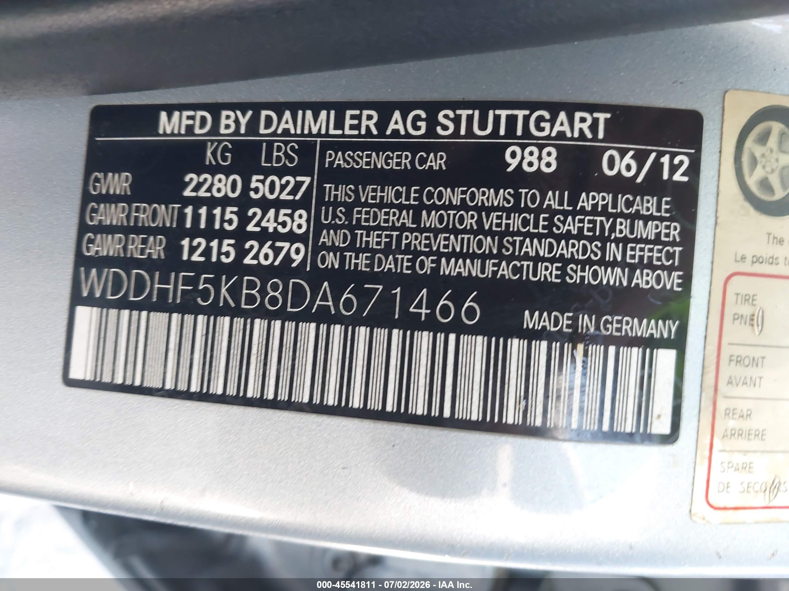 2013 Mercedes-benz E 350   Light Blue vin: WDDHF5KB8DA671466