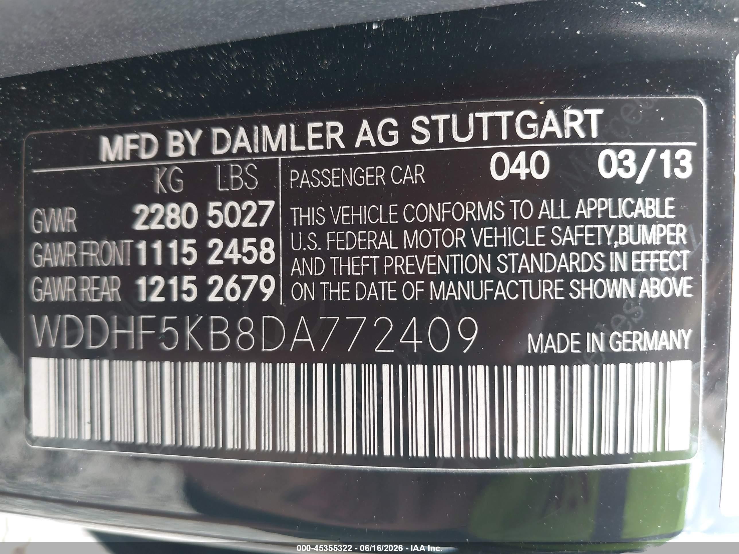 2013 Mercedes-benz E 350   Black vin: WDDHF5KB8DA772409