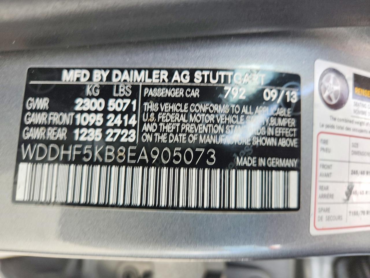 2014 Mercedes-benz E 350 Gray vin: WDDHF5KB8EA905073