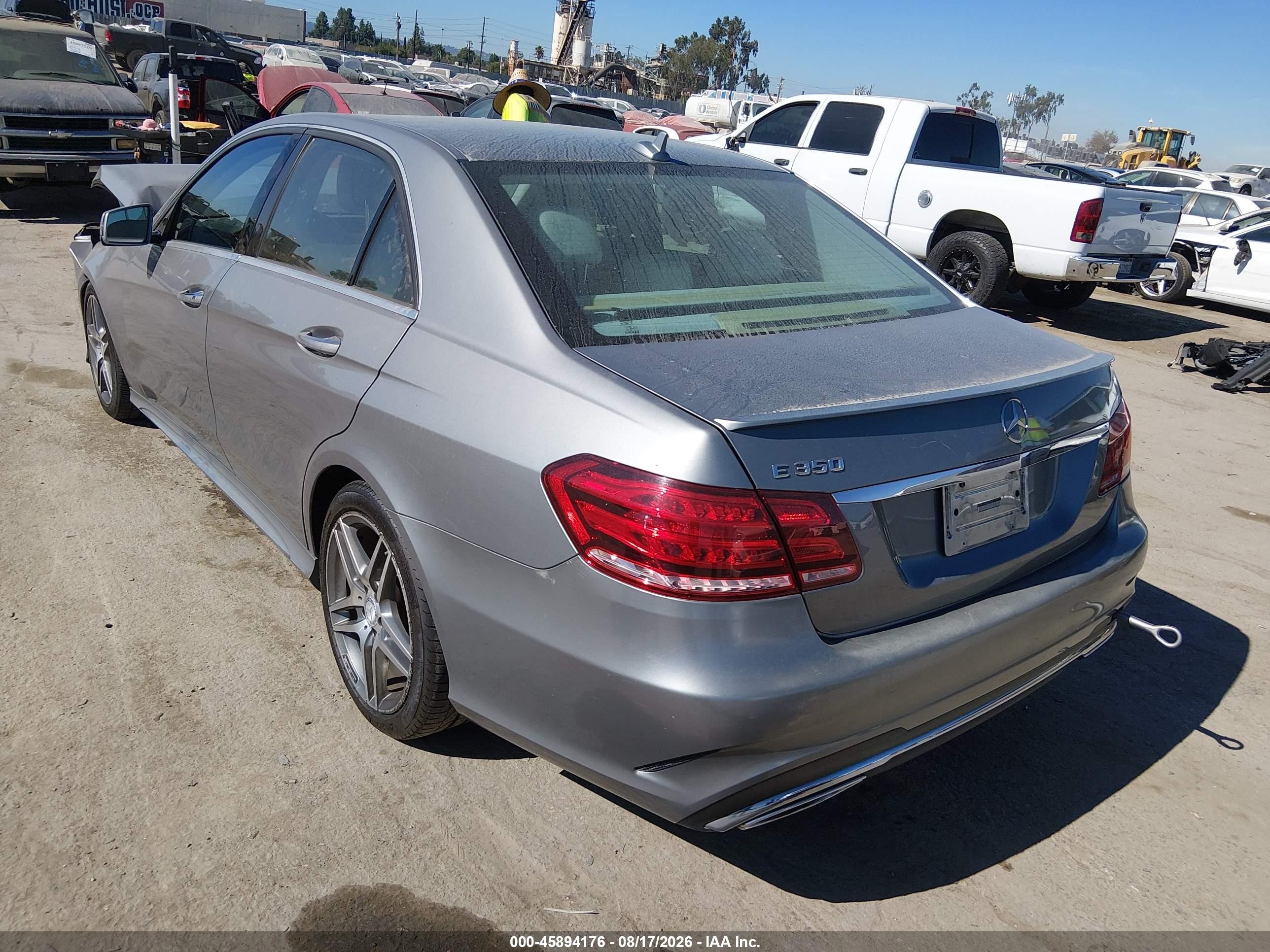 2014 Mercedes-benz E 350   Silver vin: WDDHF5KB8EB014386
