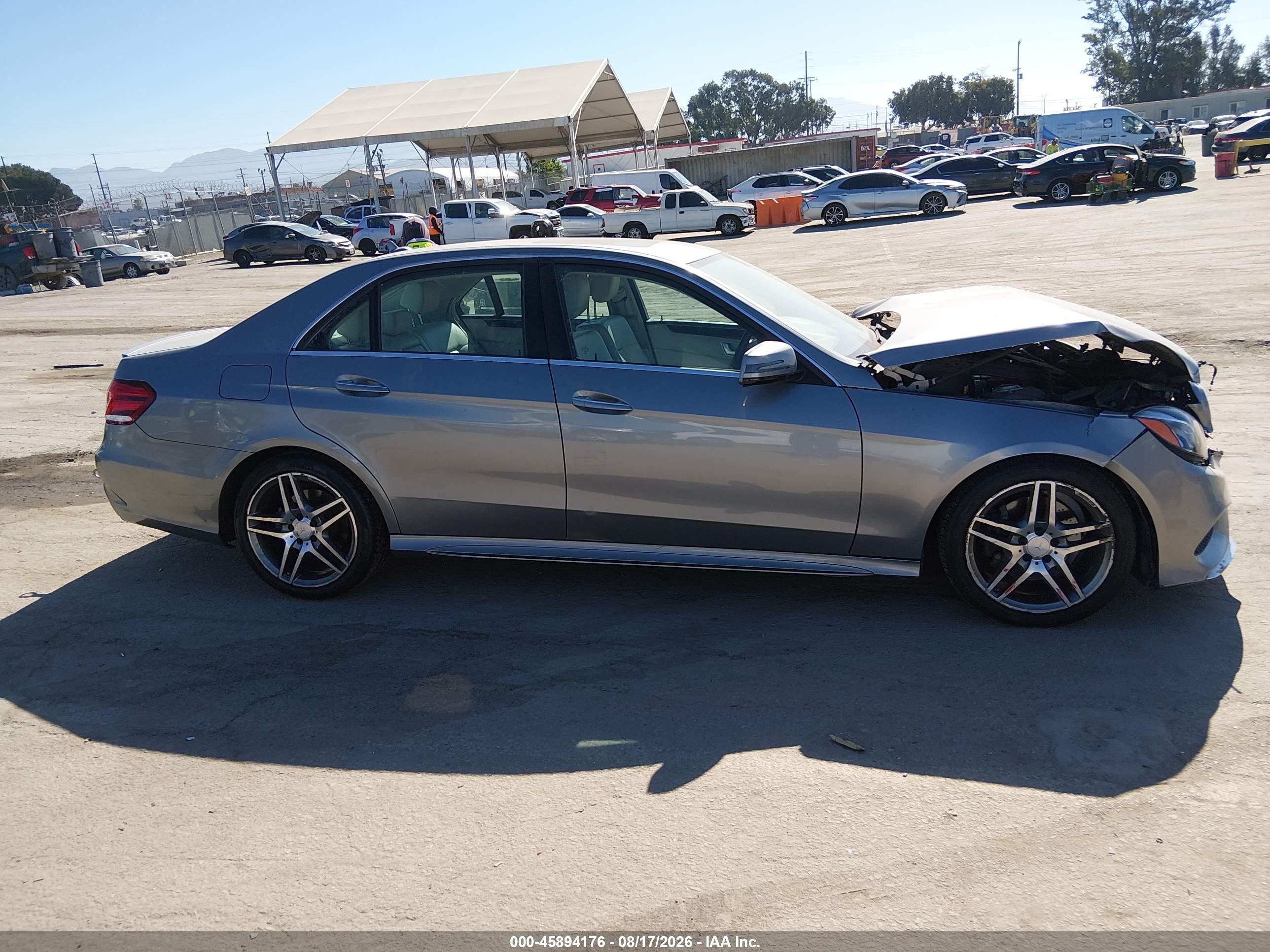 2014 Mercedes-benz E 350   Silver vin: WDDHF5KB8EB014386
