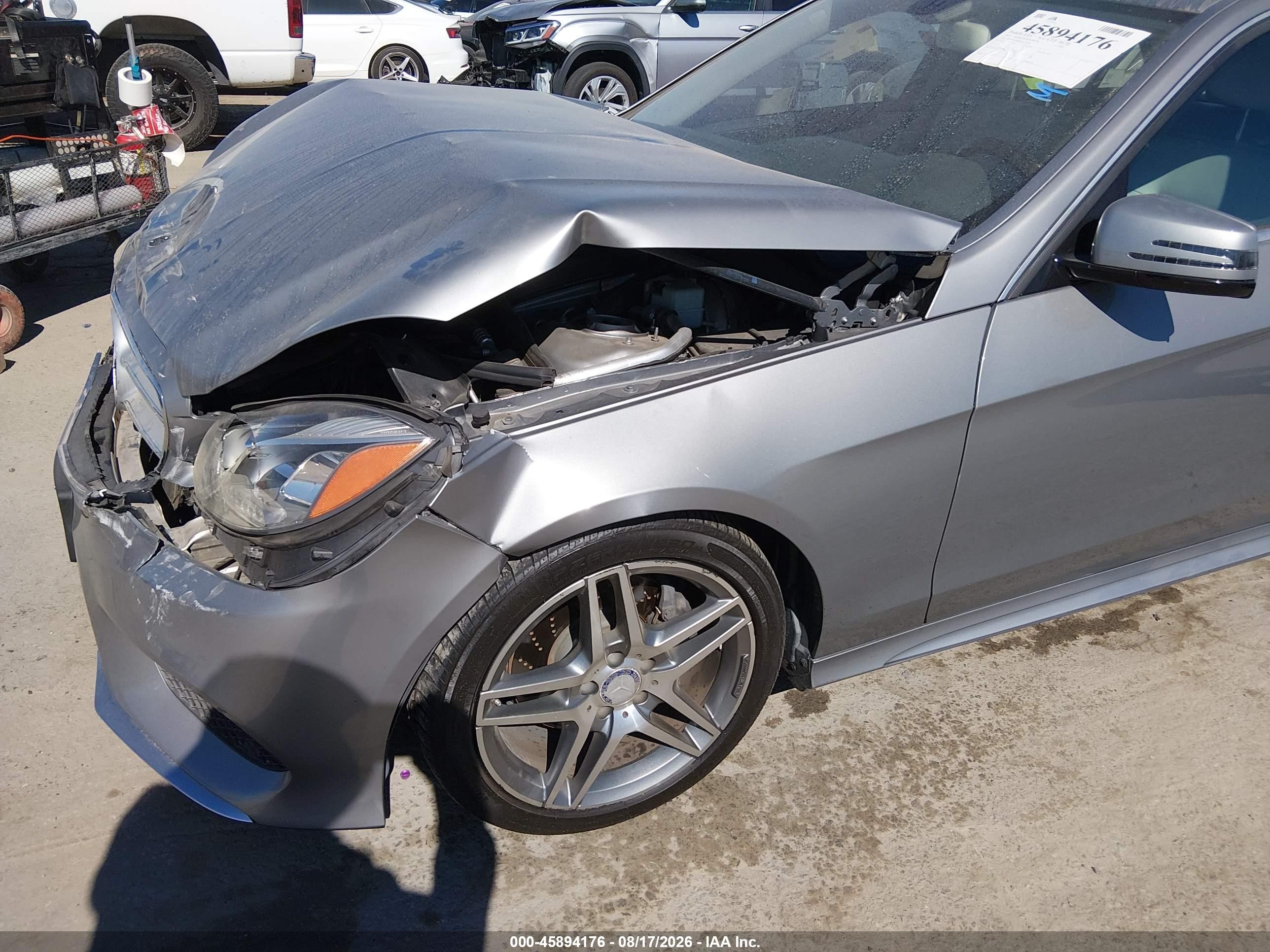 2014 Mercedes-benz E 350   Silver vin: WDDHF5KB8EB014386