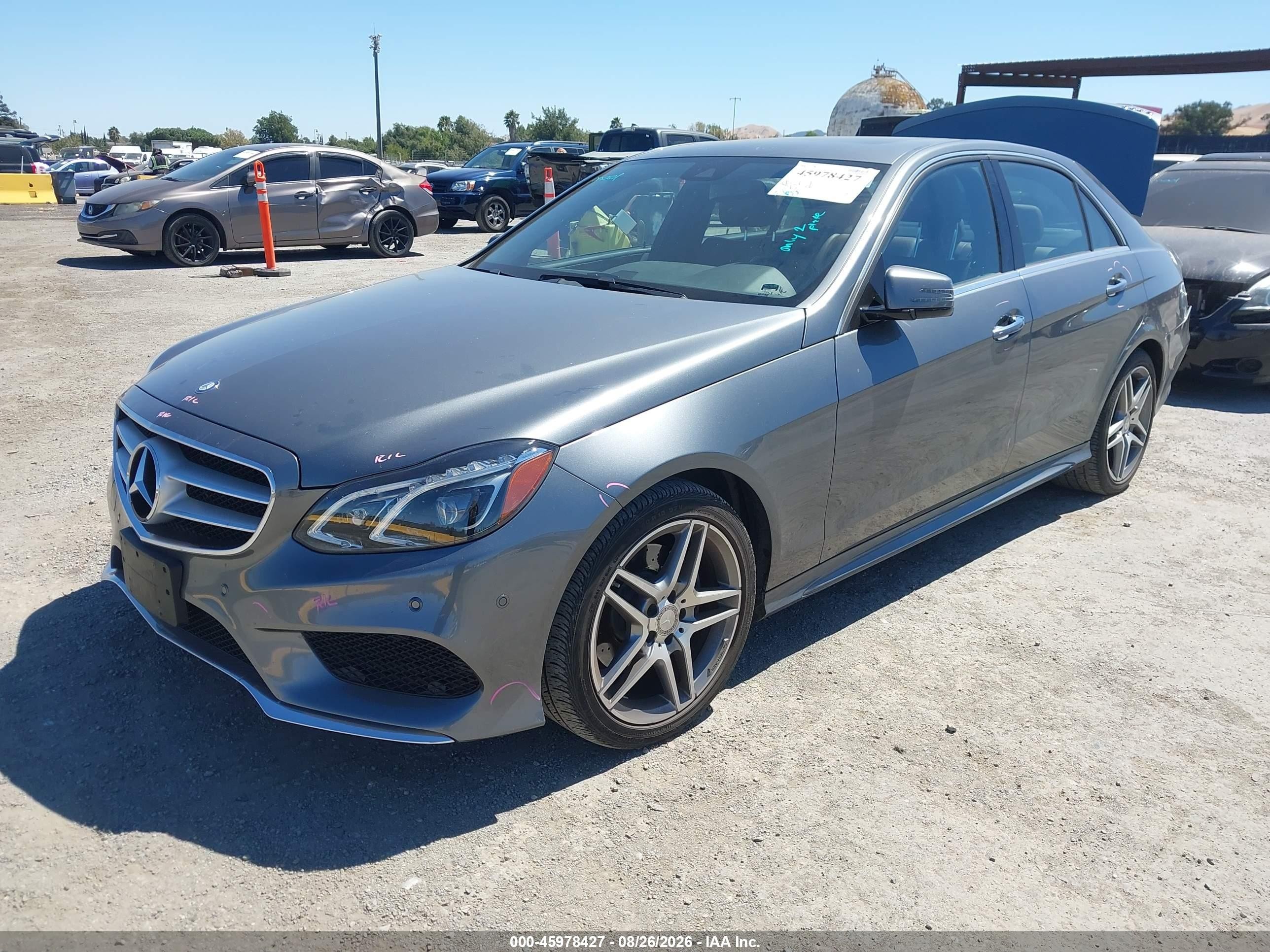2016 Mercedes-benz E 350   Серый vin: WDDHF5KB8GB306350