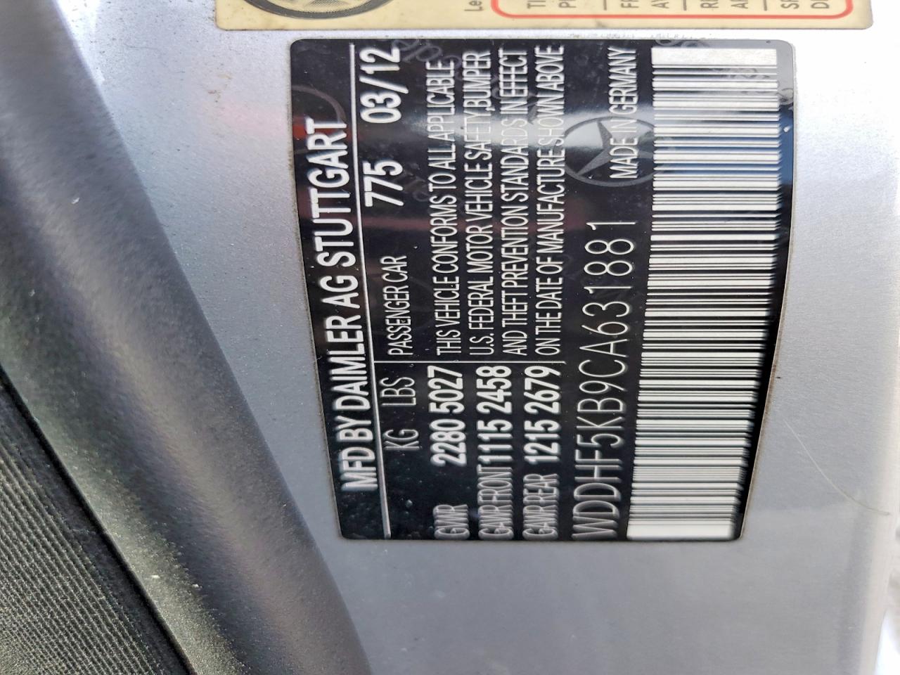 2012 Mercedes-benz E 350 Silver vin: WDDHF5KB9CA631881