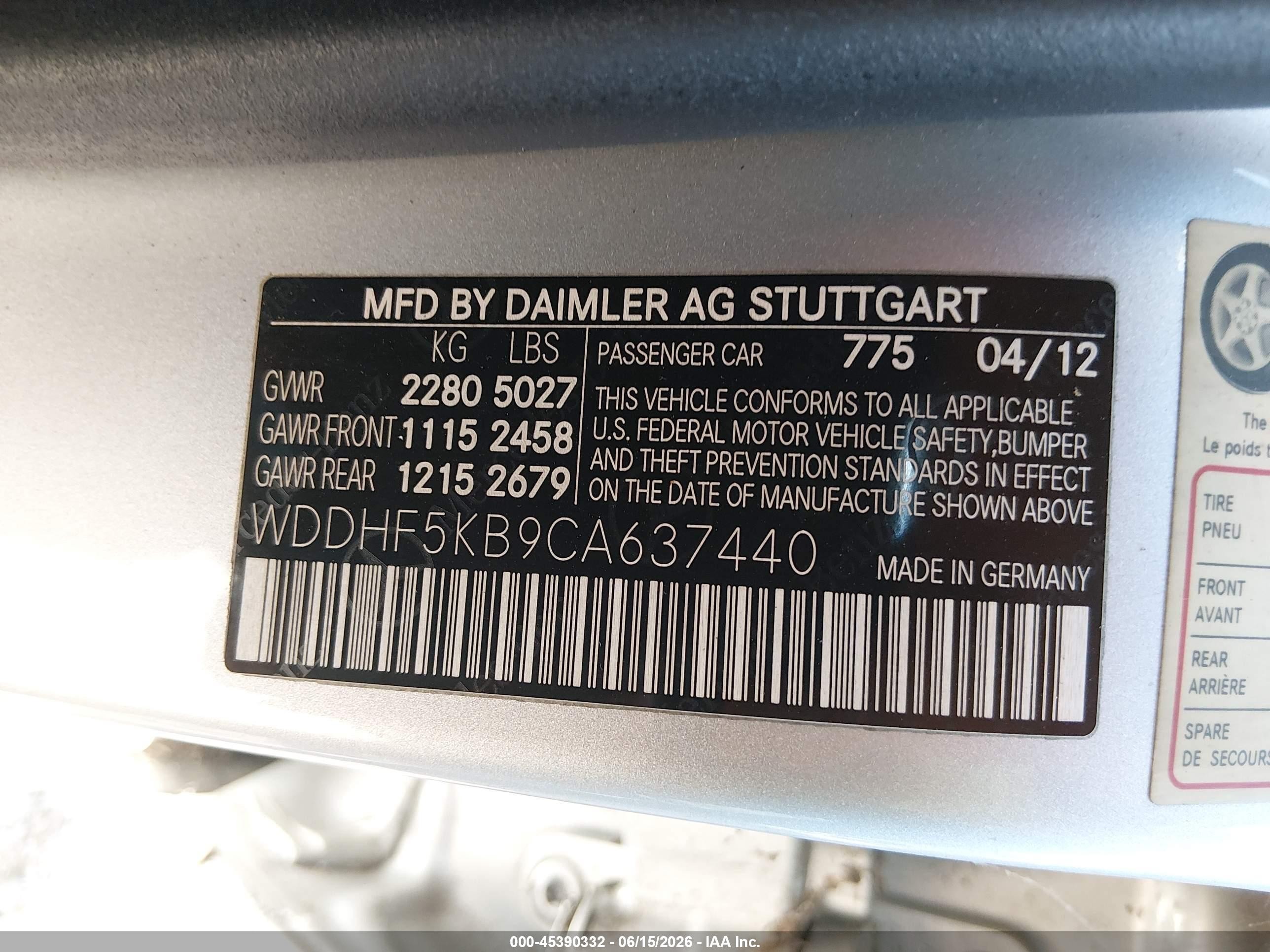 2012 Mercedes-benz E 350 Silver vin: WDDHF5KB9CA637440