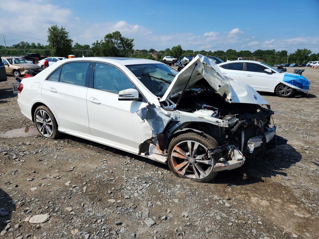 2014 Mercedes-benz E 350 White vin: WDDHF5KB9EA828021