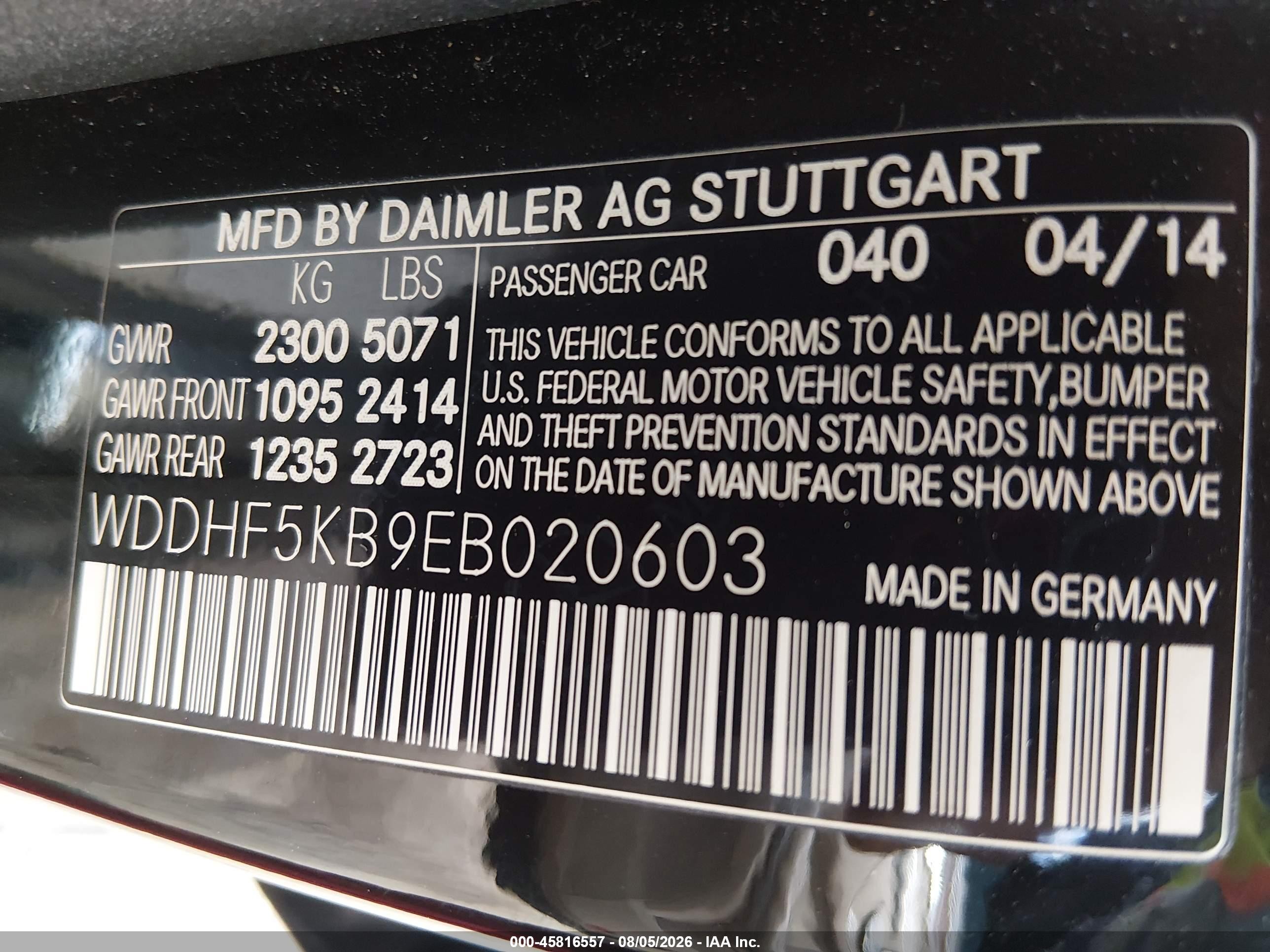 2014 Mercedes-benz E 350   Черный vin: WDDHF5KB9EB020603