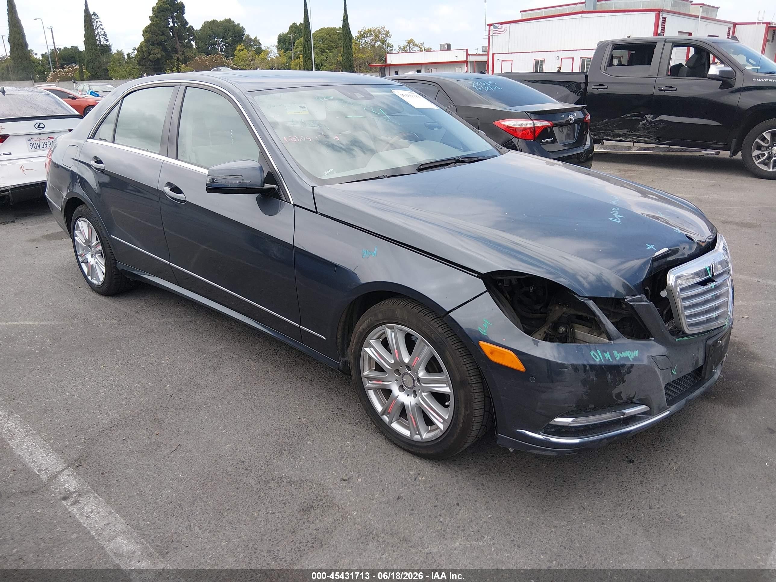 2013 Mercedes-benz E 350   Gray vin: WDDHF5KBXDA722675